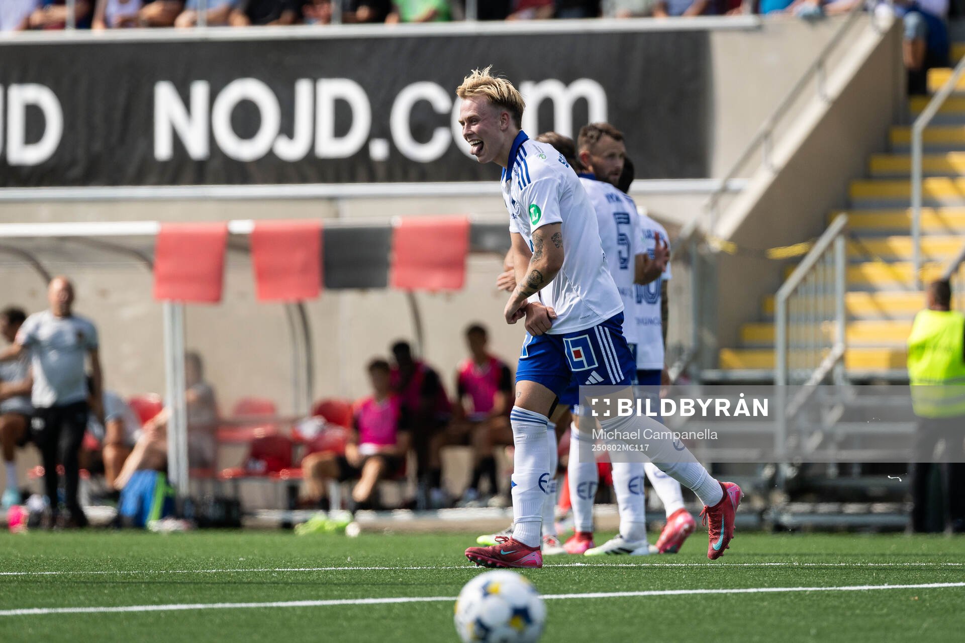 IFK Norrköpings Isak Andri Sigurgeirsson jublar