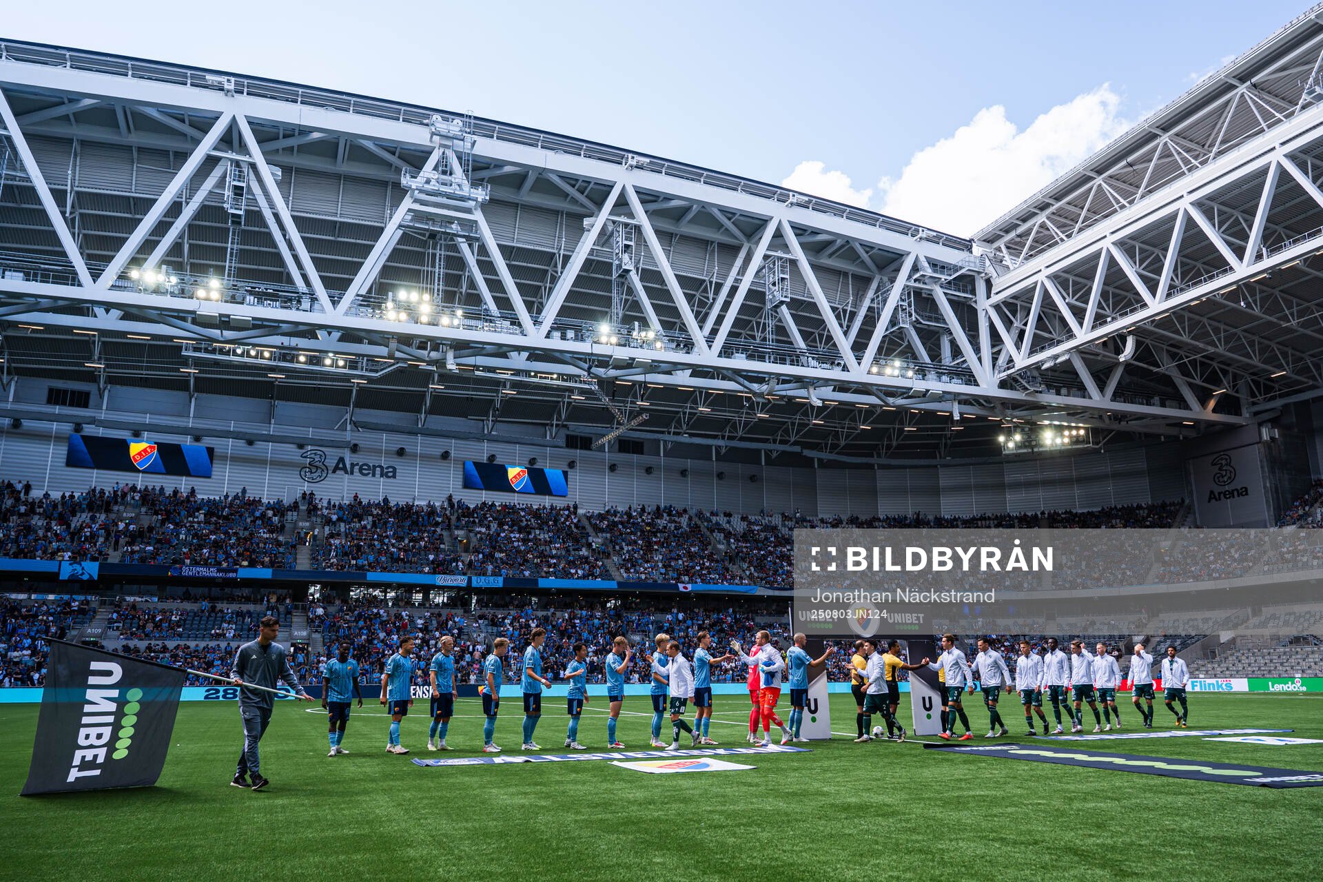 Djurgårdens och Halmstads spelare
