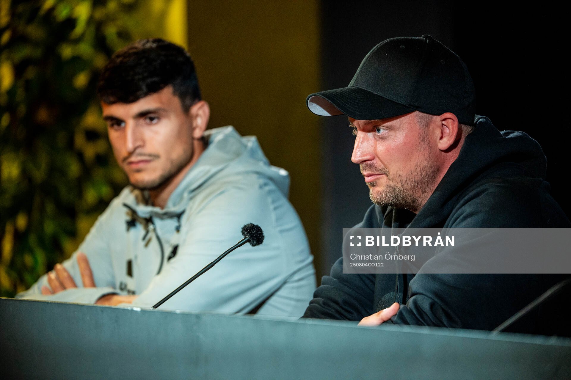Mohamed Elyounoussi and head coach Jacob Neestrup