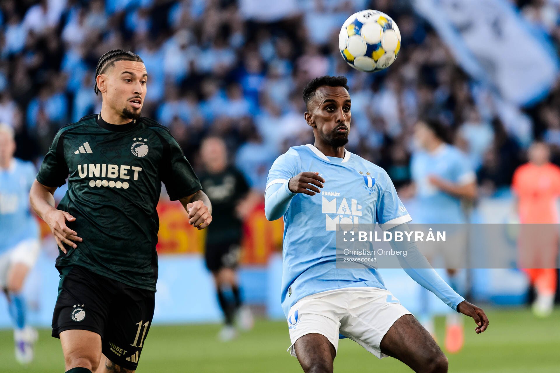 Jordan Larsson of FC Copenhagen and Taha Ali of Malmö FF