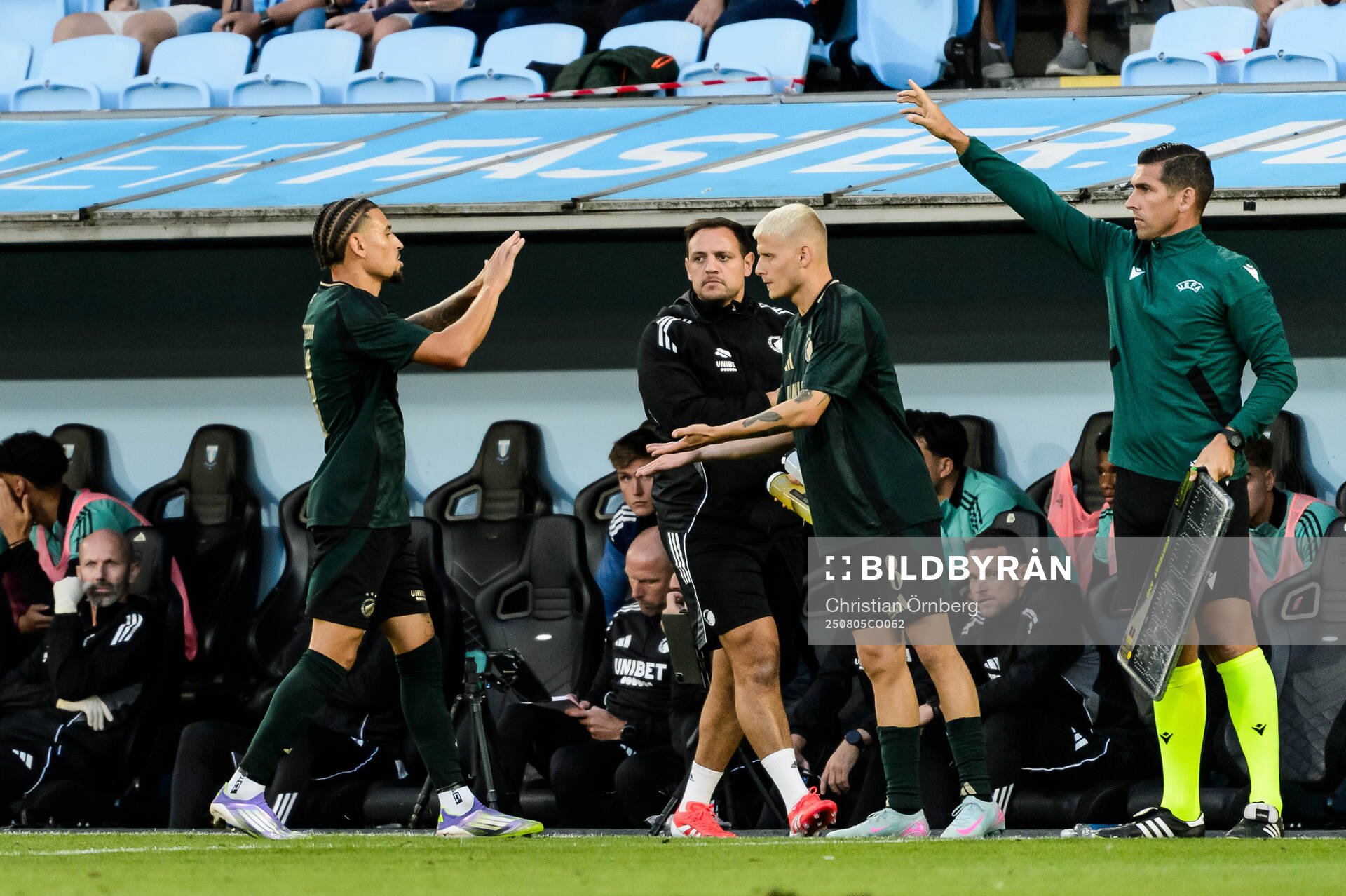 Jordan Larsson of FC Copenhagen is substituted