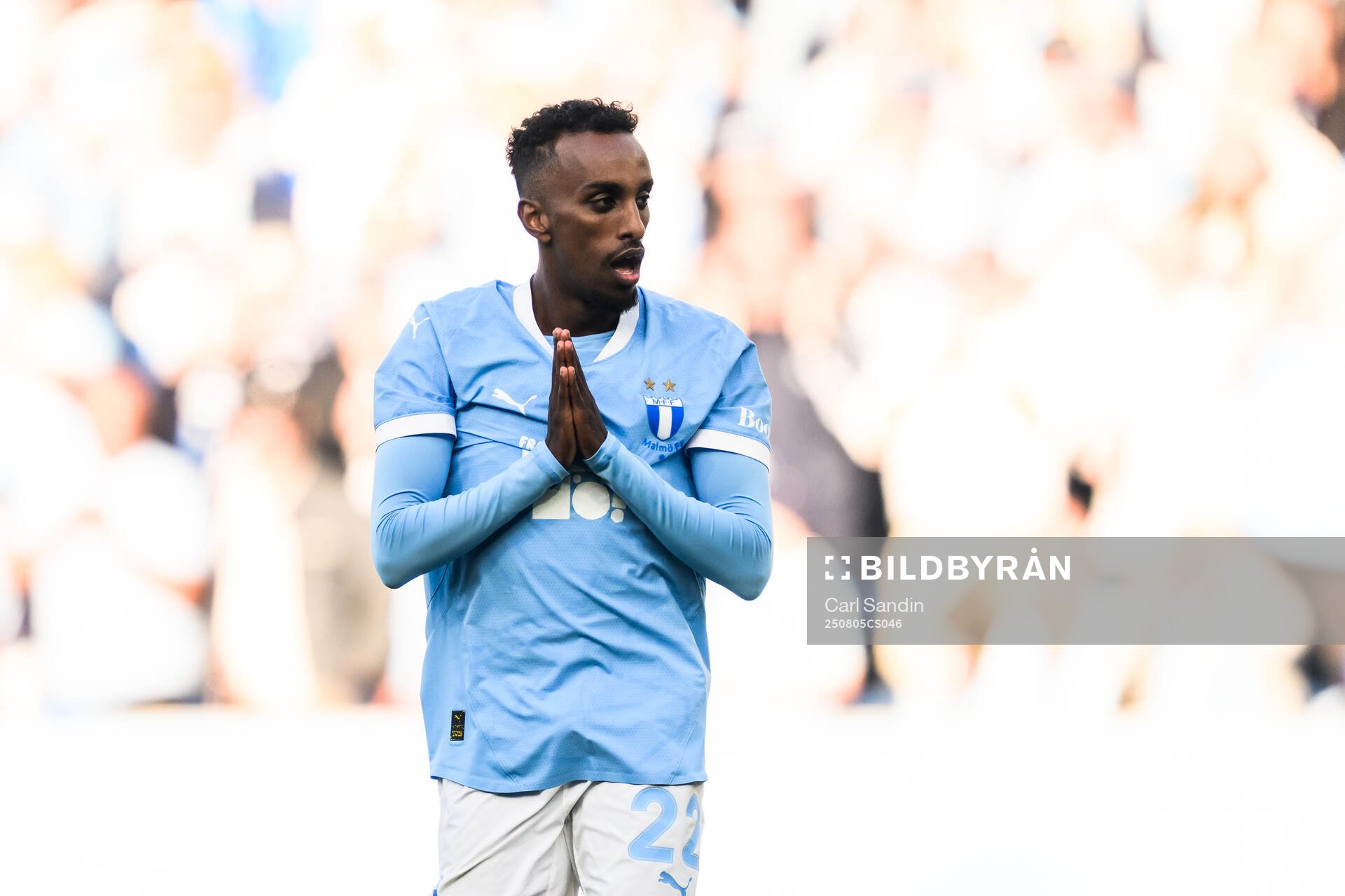 Taha Ali of Malmö FF looks dejected