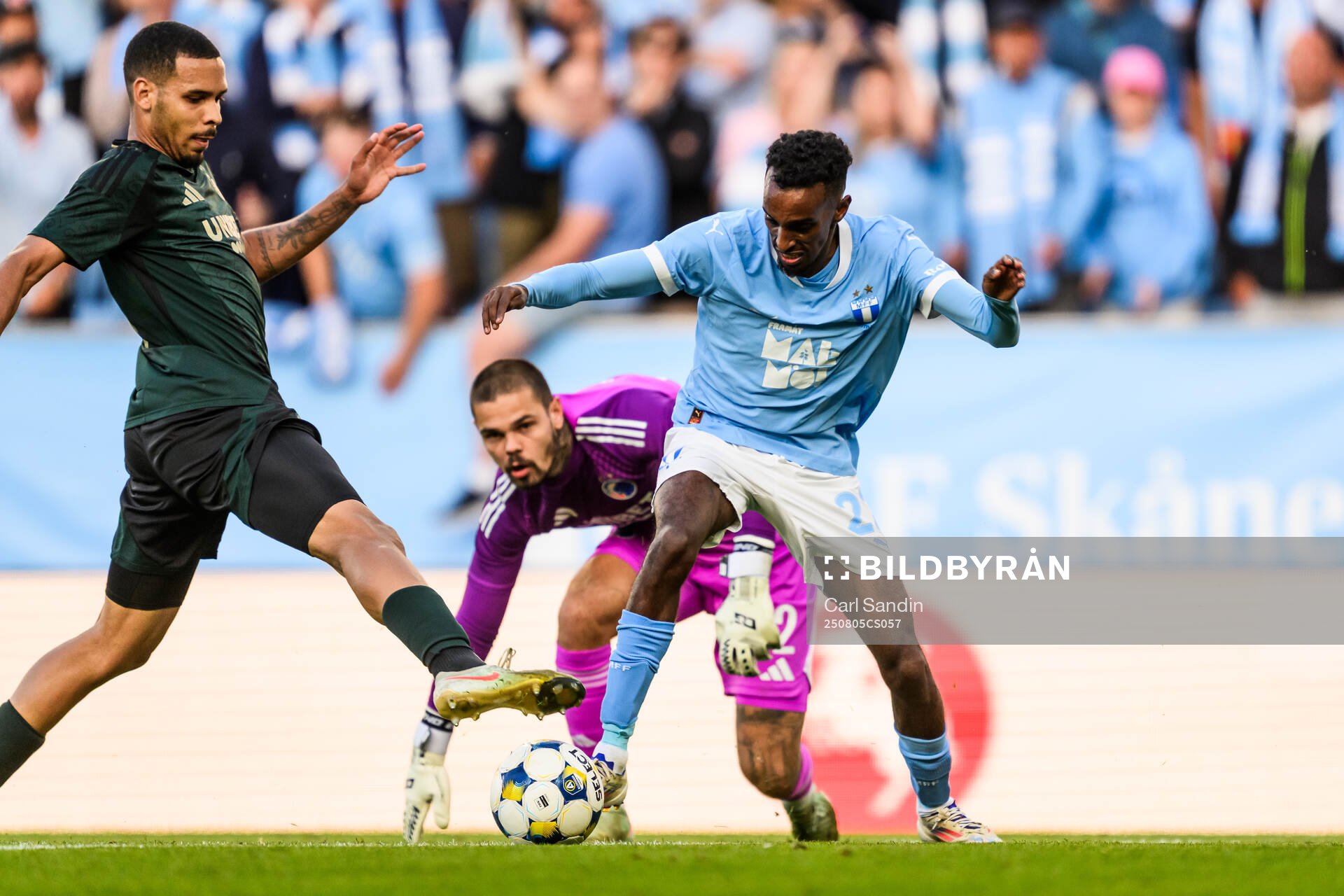 Goalkeeper Dominik Kotarski of FC Copenhagen and Taha Ali