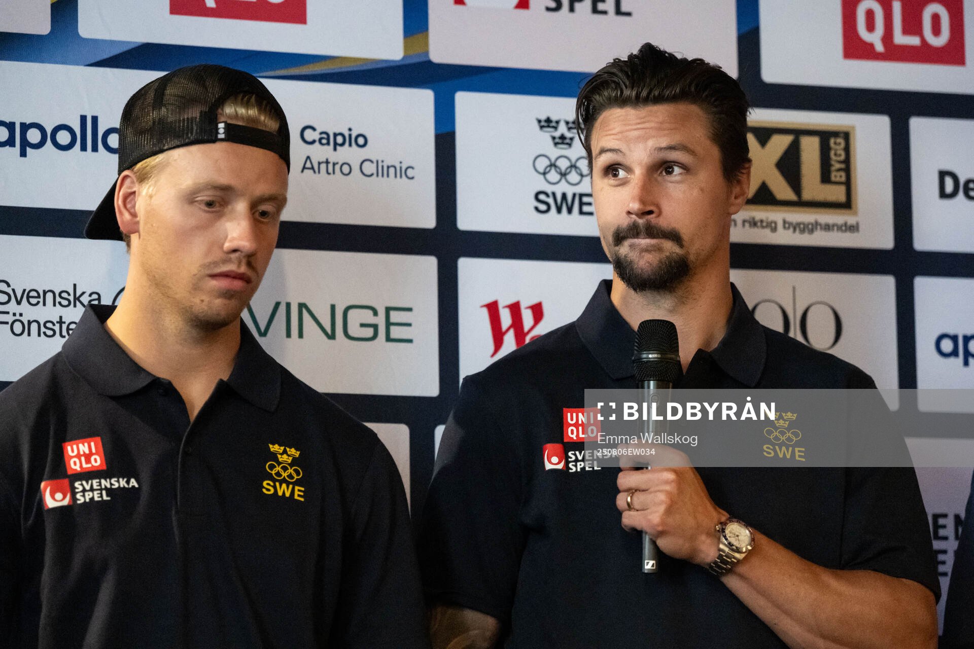 Jesper Bratt and Erik Karlsson of the Swedish men's