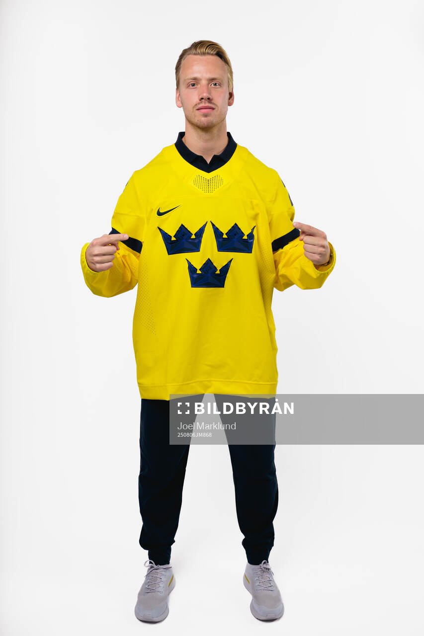 Jesper Bratt of the Swedish men's national ice hockey team