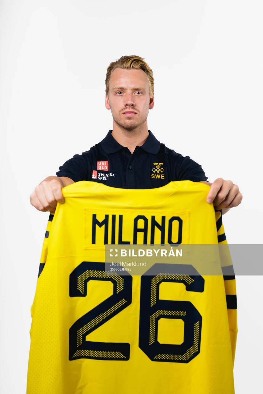 Jesper Bratt of the Swedish men's national ice hockey team