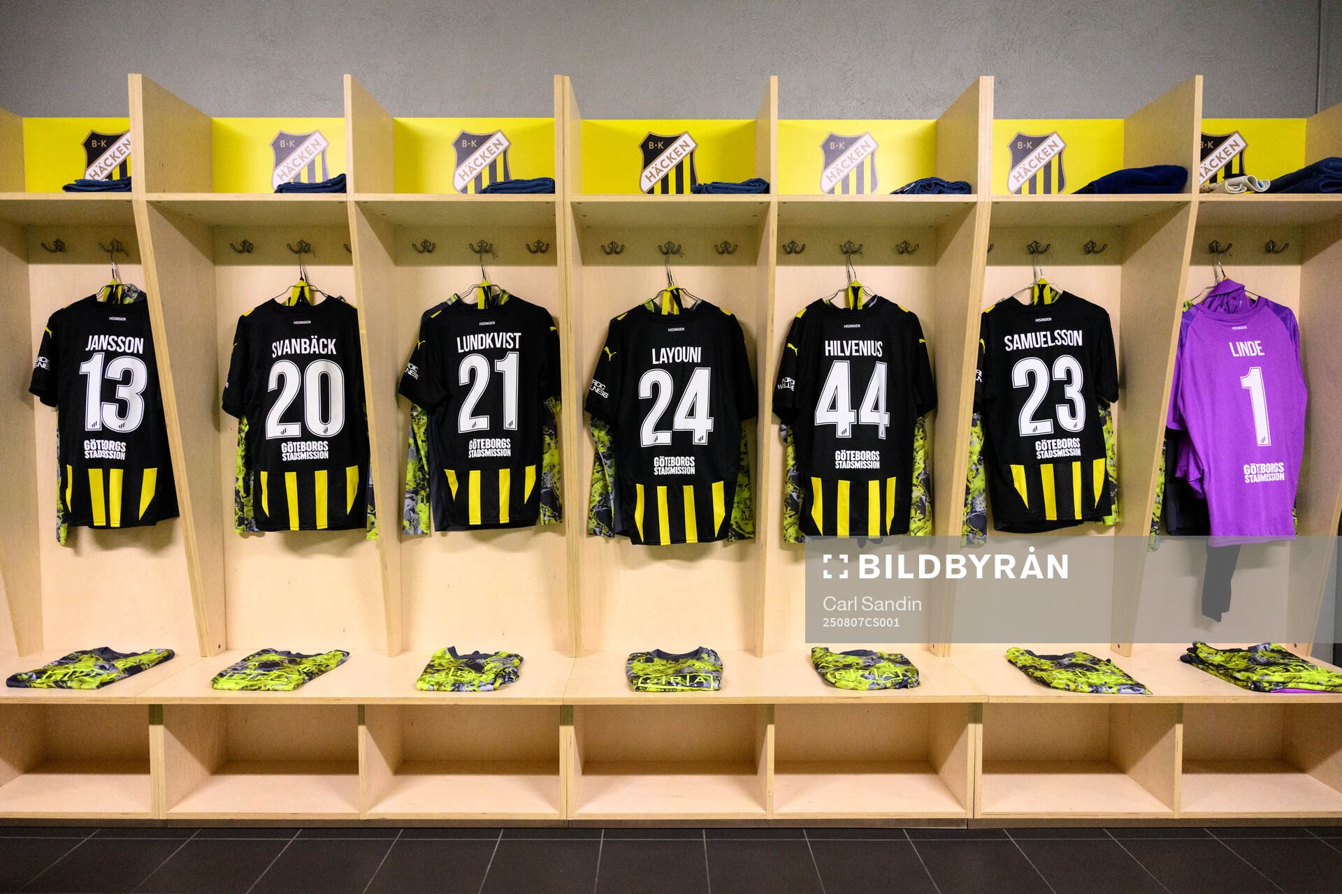 The shirts of Sigge Jansson, Adrian Svanbäck, Adam