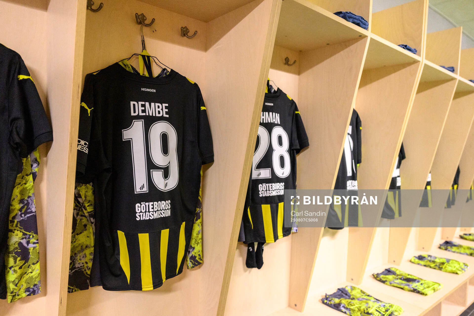 The shirt of John Paul Dembe of Häcken