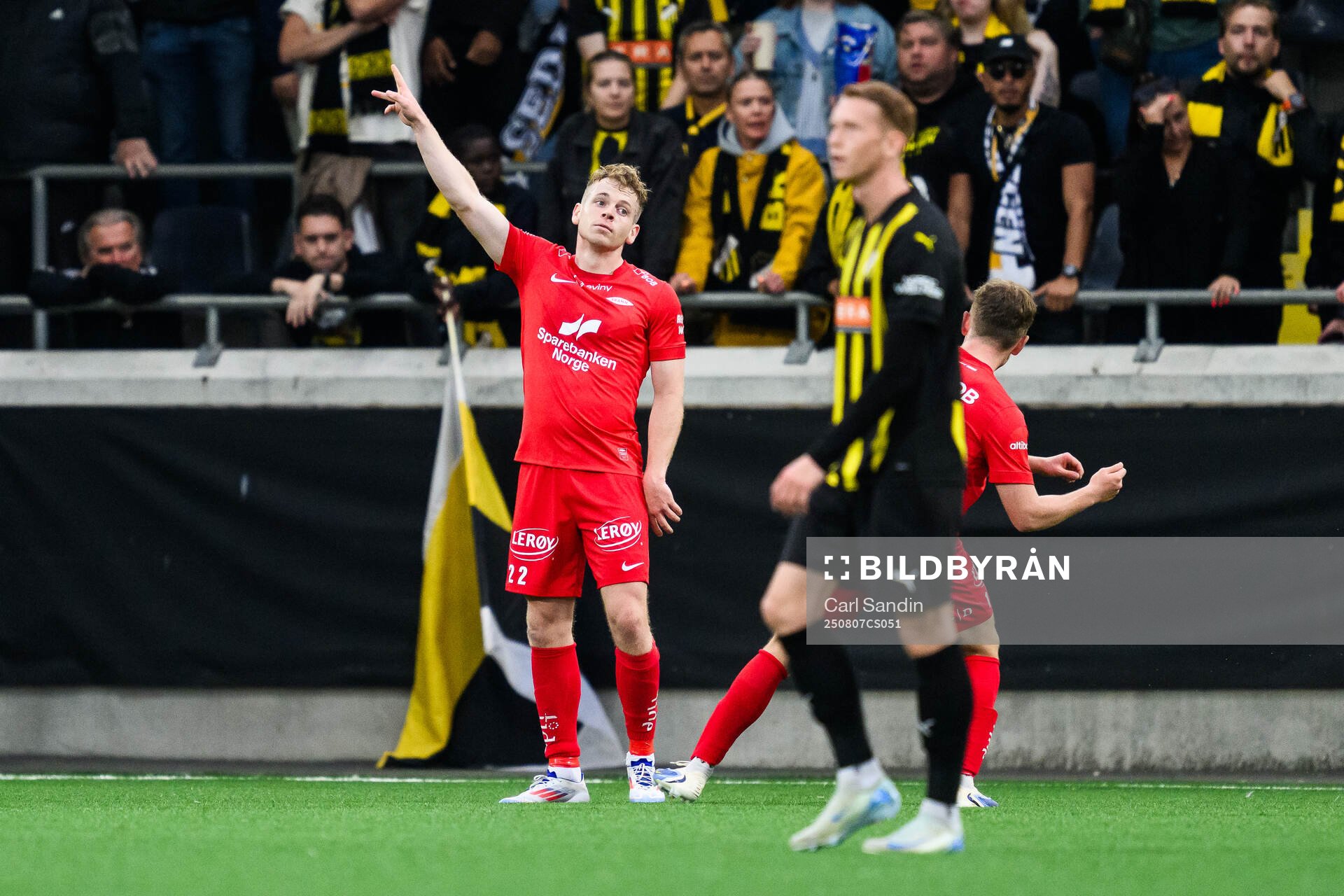 Saevar Atli Magnusson of Brann celebrates