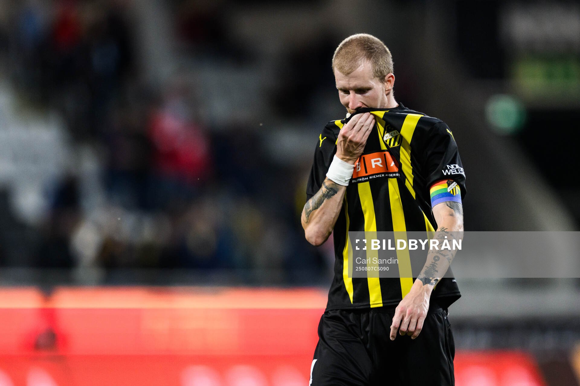 Simon Gustafson of Häcken looks dejected