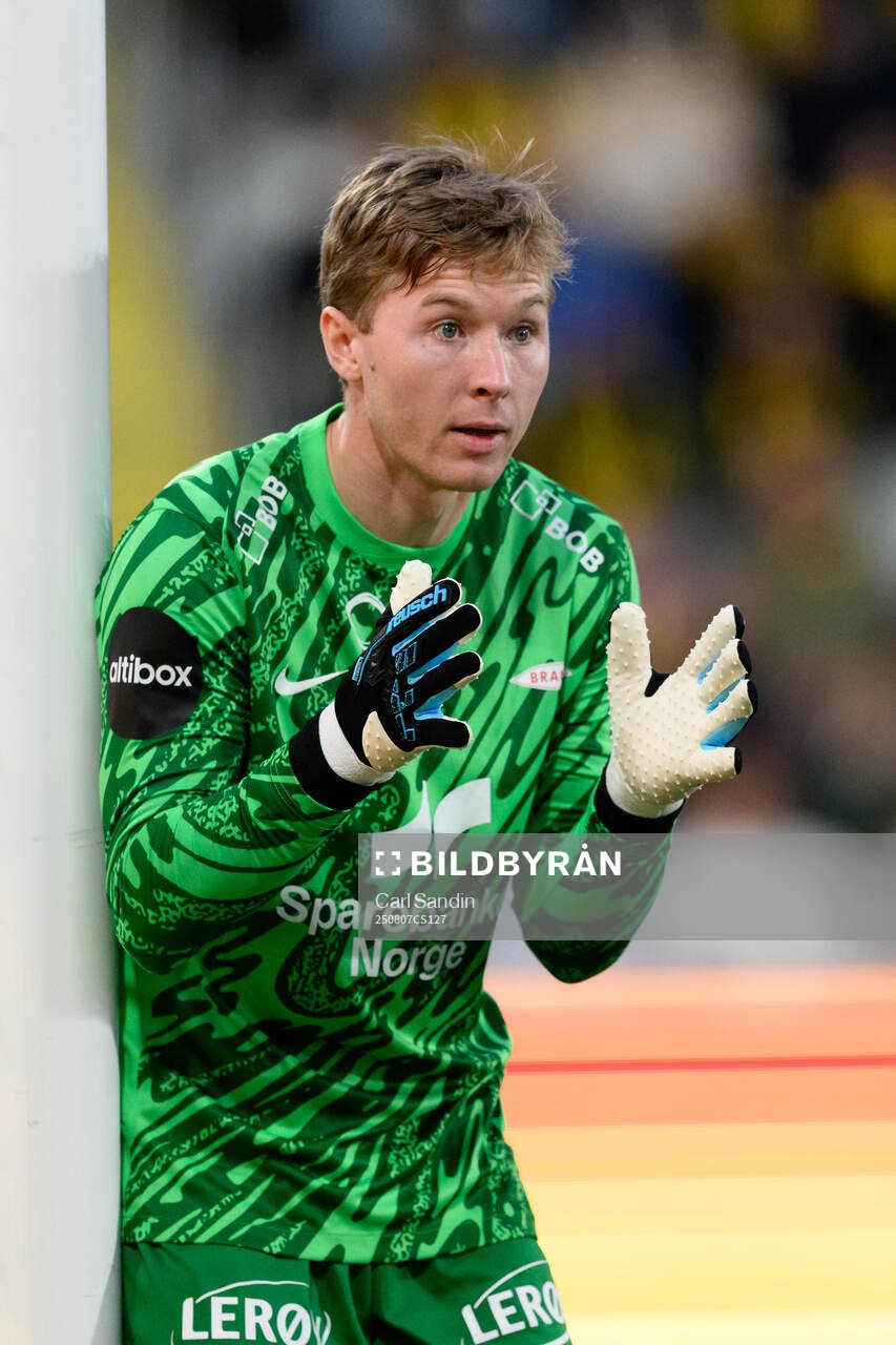 Goalkeeper Mathias Dyngeland of Brann