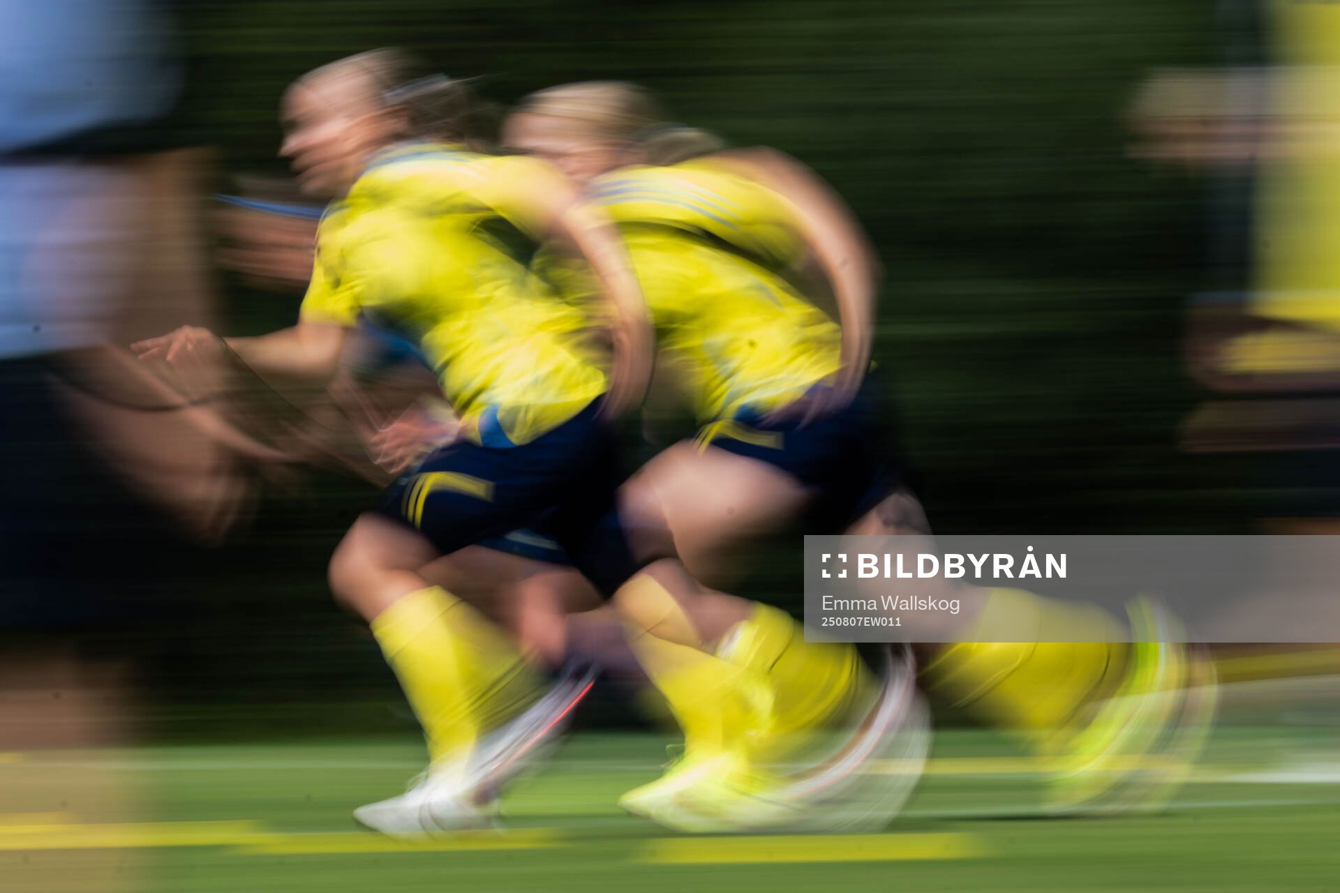 Spelare värmer upp