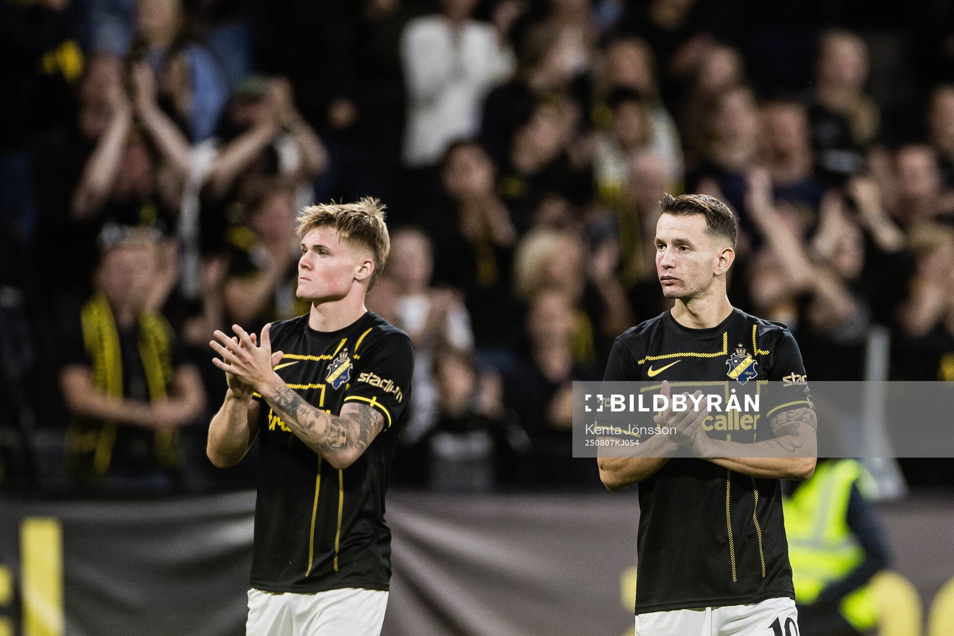 Erik Hovden Flataker and Bersant Celina of AIK