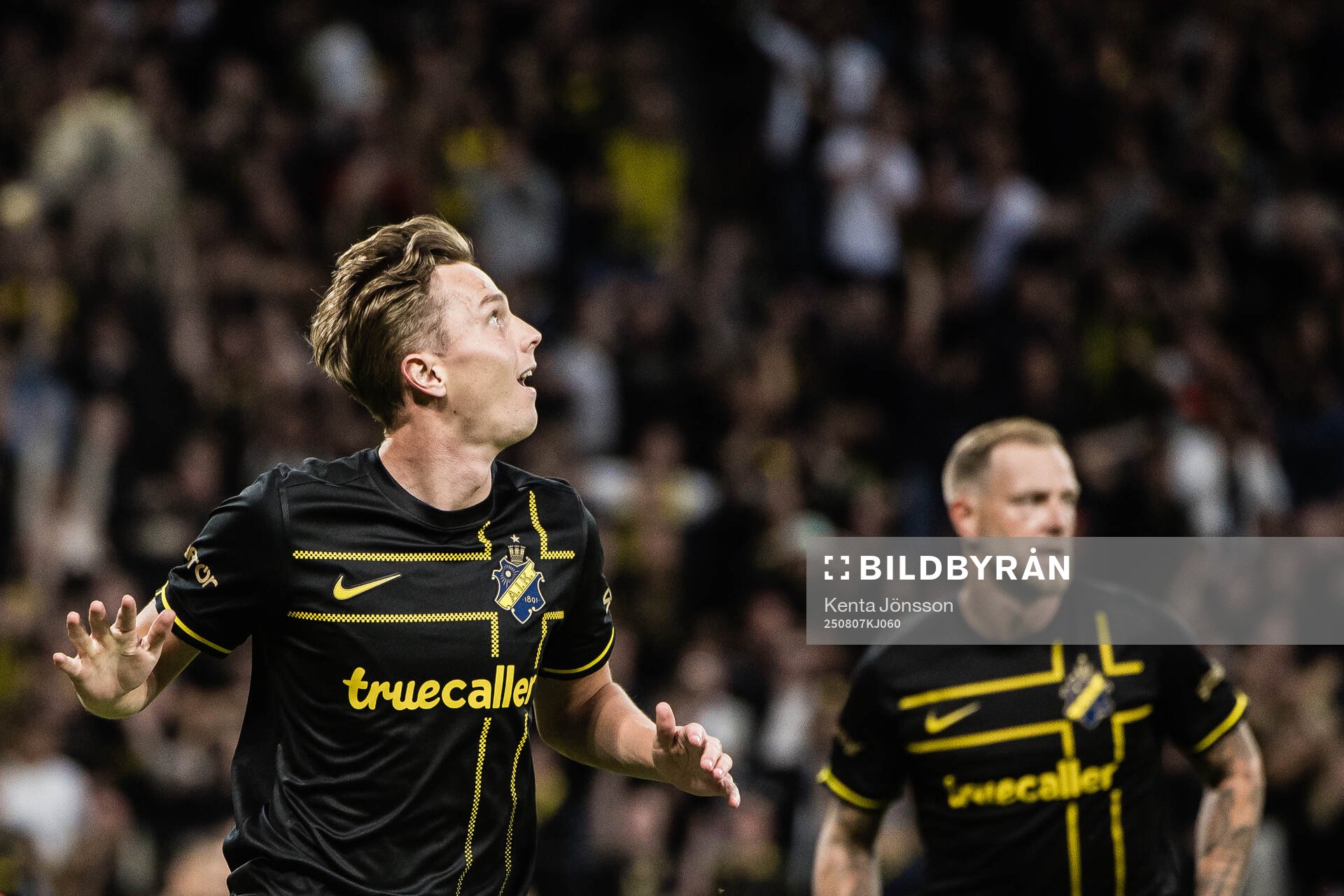 Johan Hove of AIK reacts