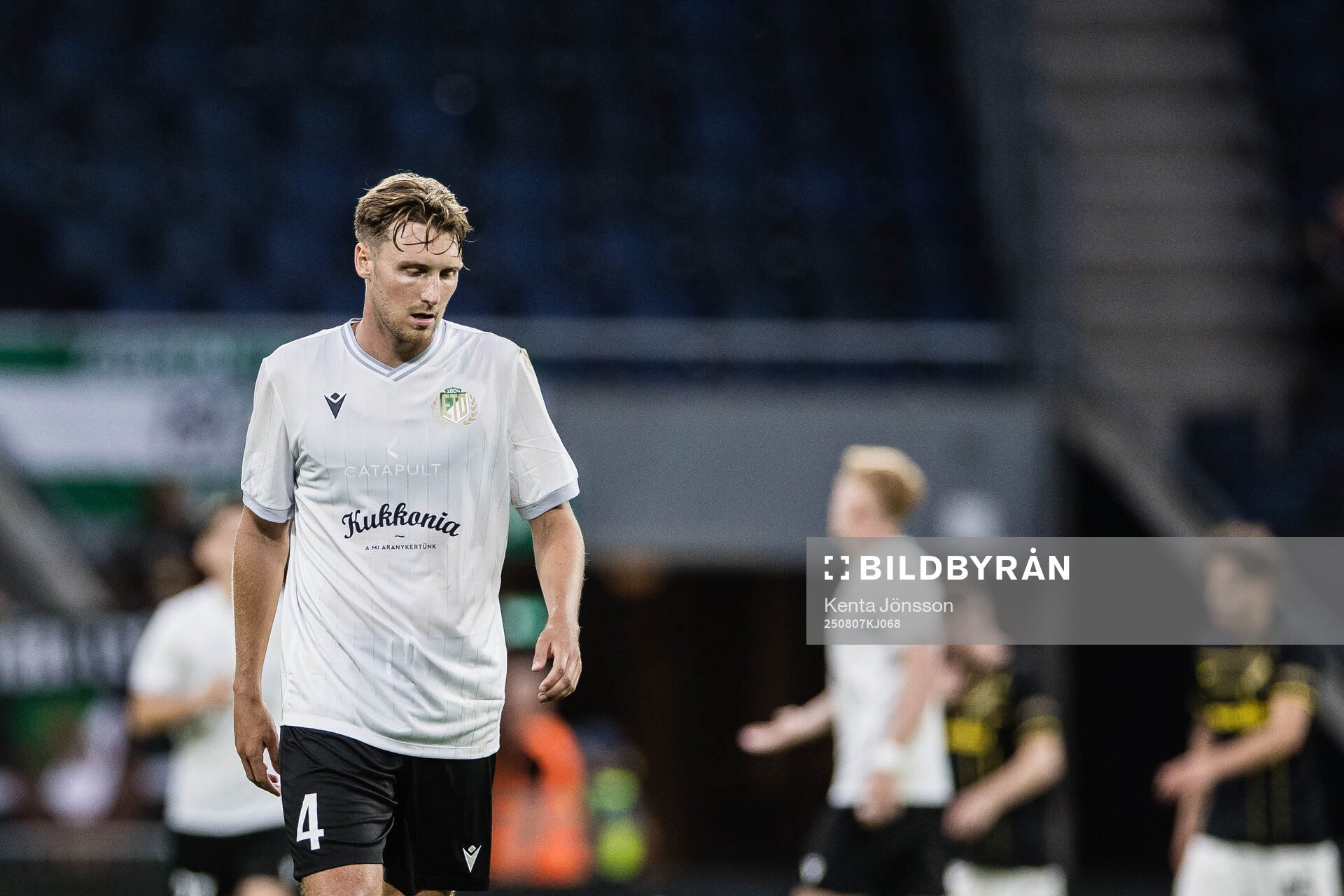 Alexander Abrahamsson of Györi ETO looks dejected