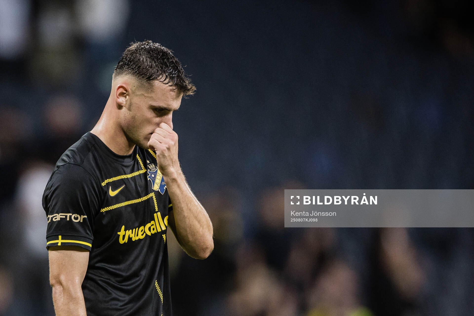 Aron Csongvai of AIK looks dejected