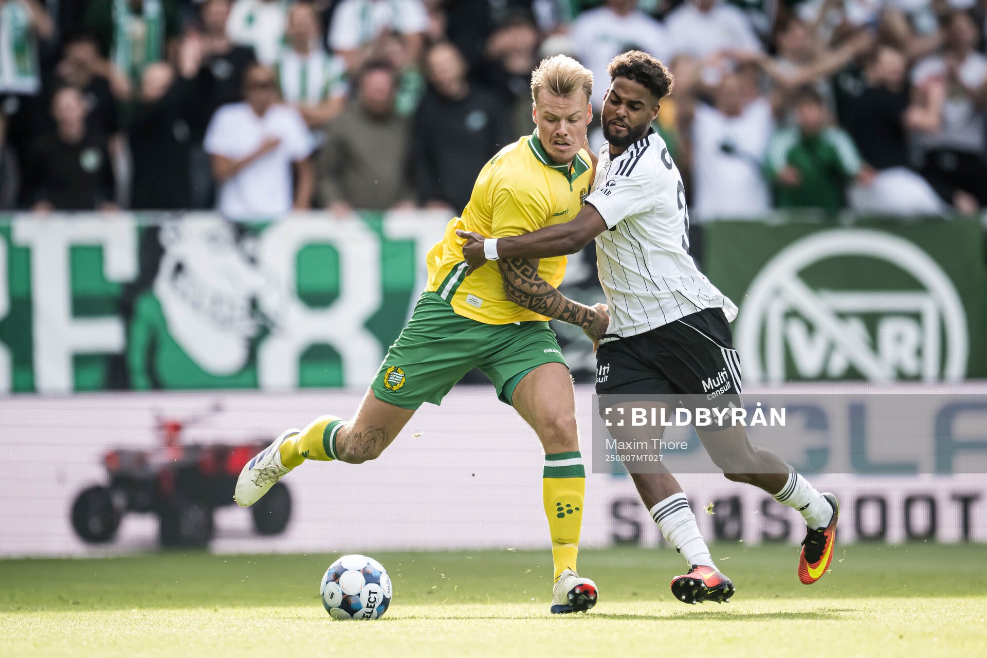 Victor Eriksson of Hammarby and Emil Konradsen Ceide of