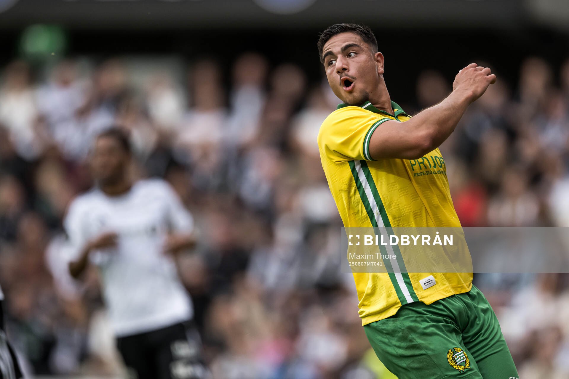 Jusef Erabi of Hammarby reacts