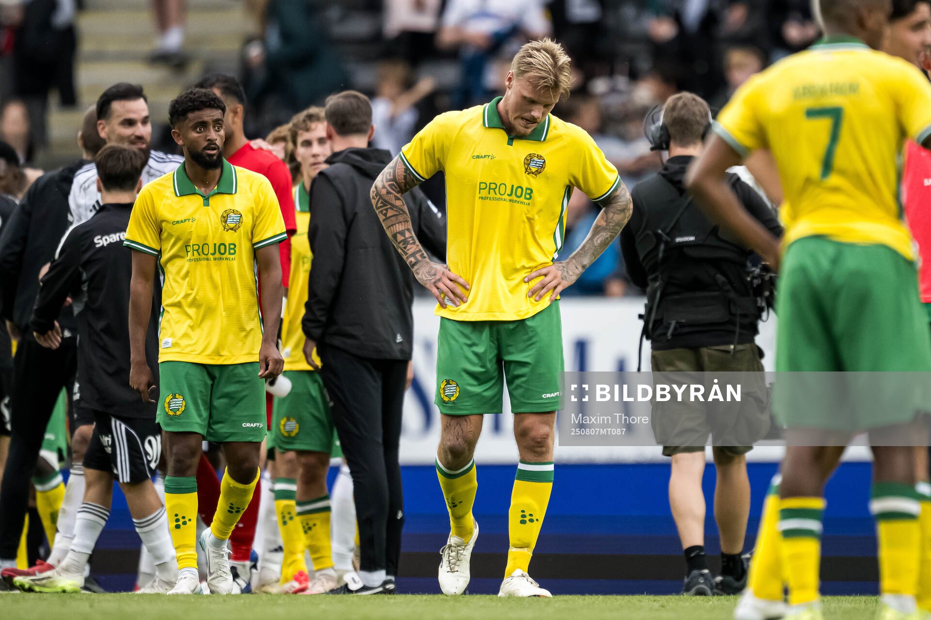 Victor Eriksson of Hammarby looks dejected
