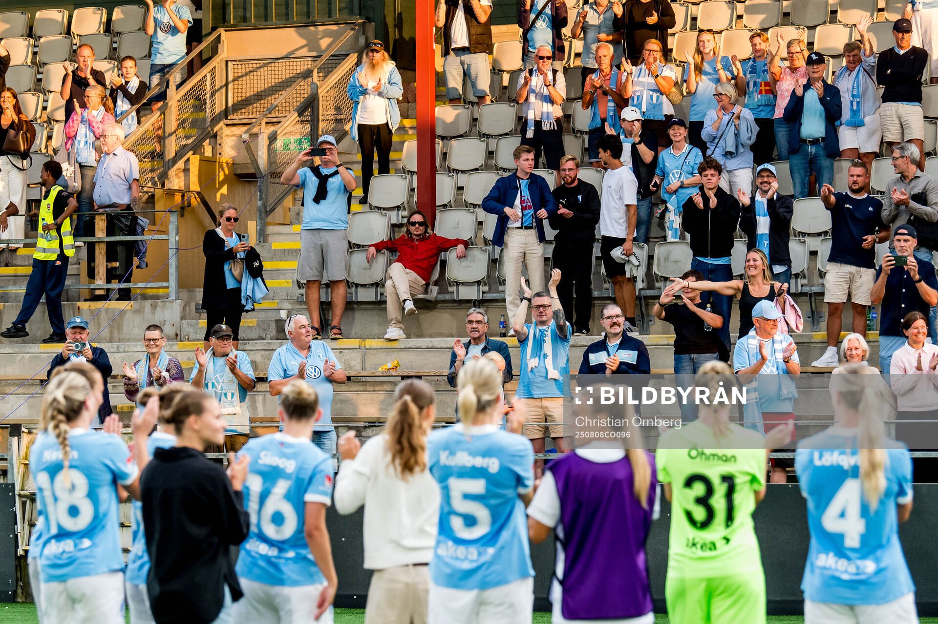 Malmö FFs spelare och supportrar jublar