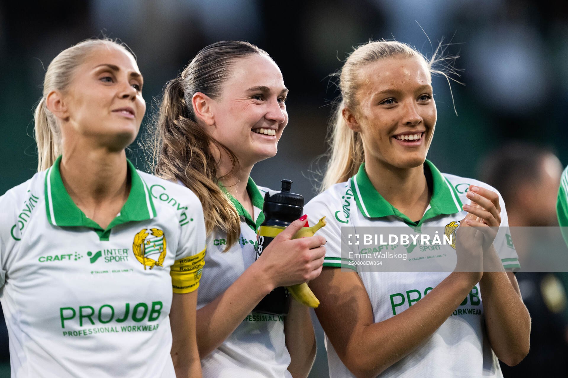 Hammarbys Alice Carlsson, Vilde Hasund och Smilla Holmberg