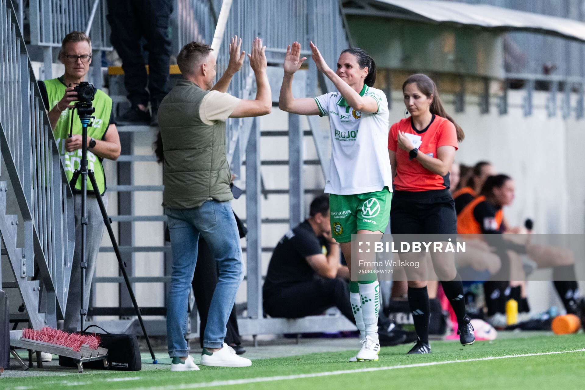 Hammarbys tränare Martin Sjögren och Simone Boye Sørensen