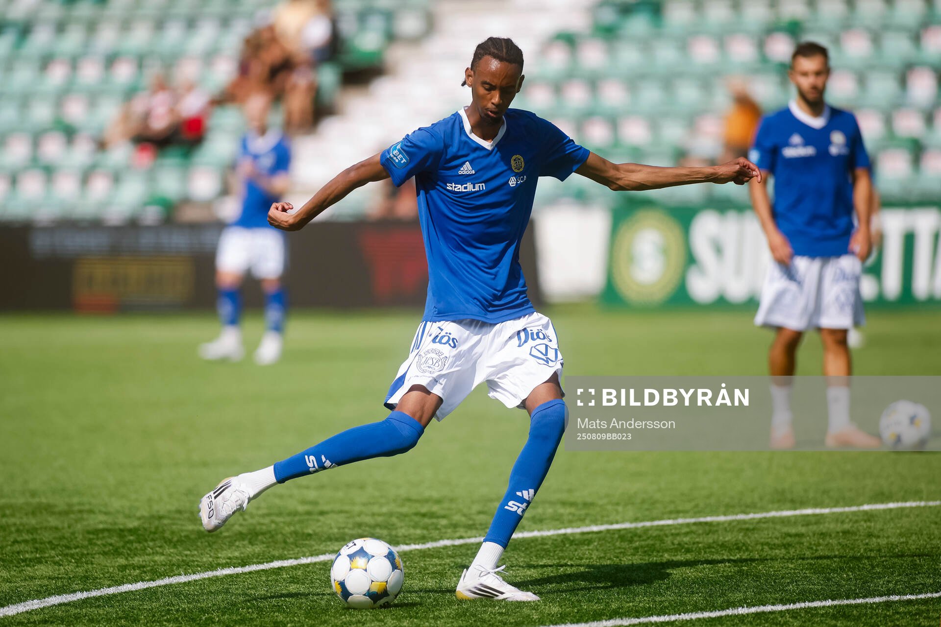 GIF Sundsvalls Yacqub Finey innan fotbollsmatchen i