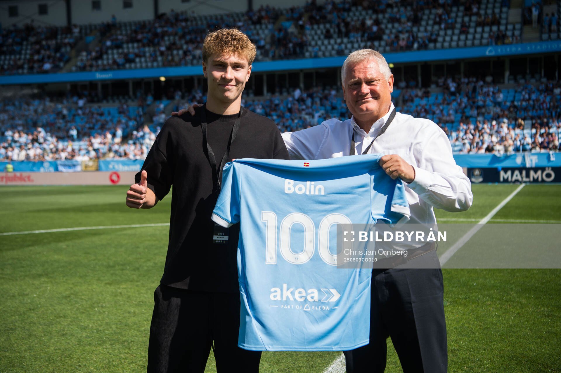 Malmö FFs Hugo Bolin hyllas för 100 matcher av
