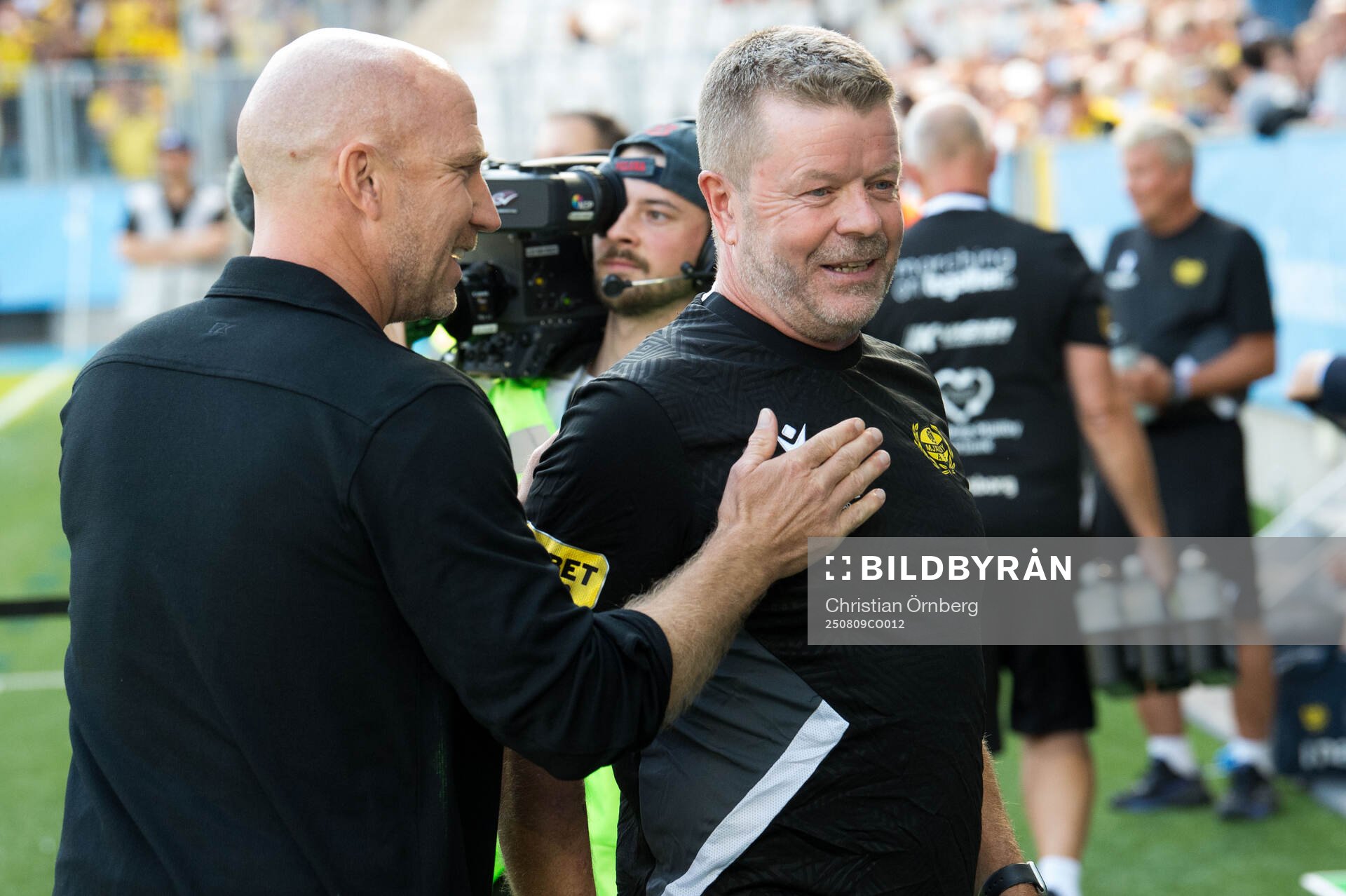 Malmö FFs tränare Henrik Rydström och Mjällbys tränare