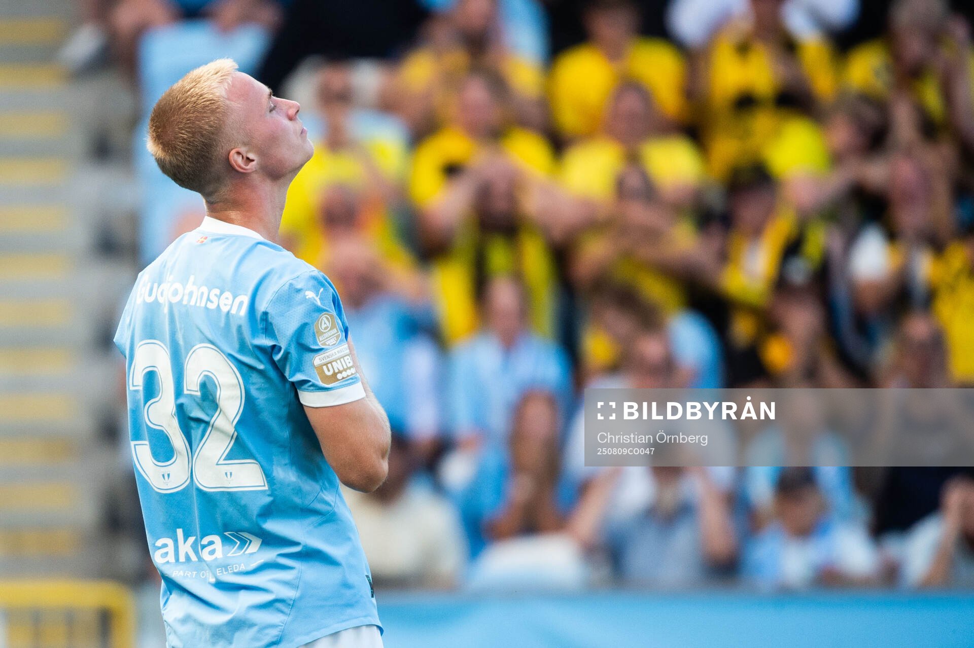 Malmö FFs Daniel Gudjohnsen deppar