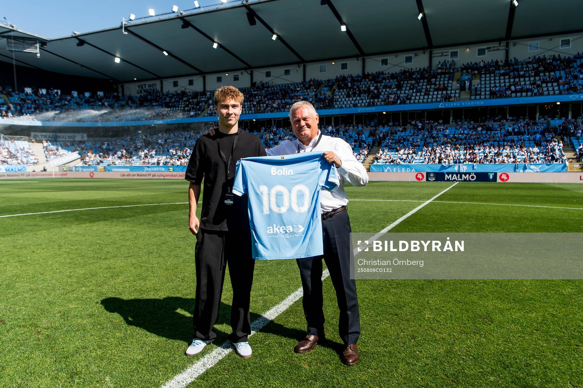 Malmö FFs Hugo Bolin hyllas för 100 matcher av