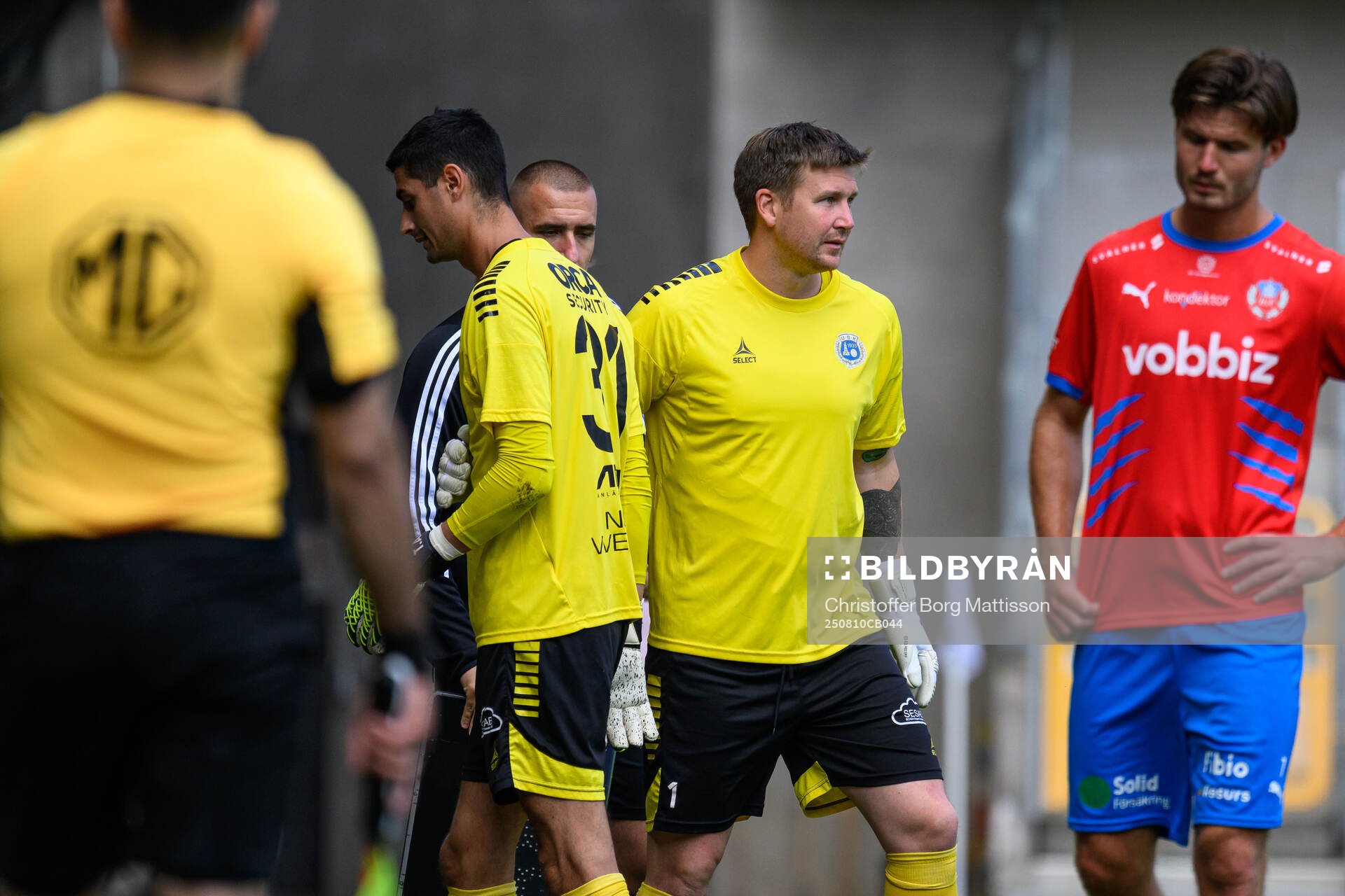 Utsiktens målvakt Tom Amos och målvakt Oliver Gustafsson
