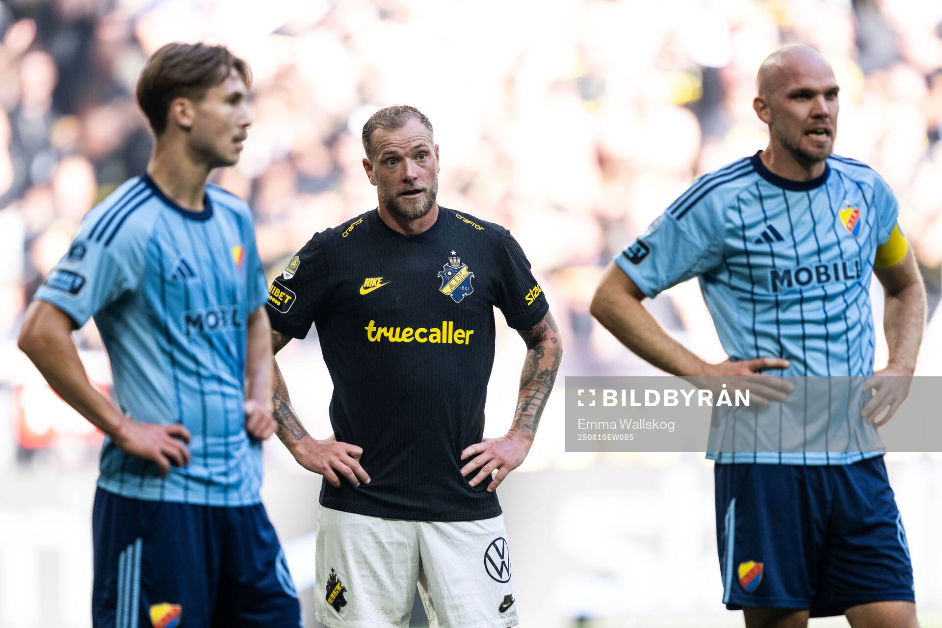 Djurgårdens Miro Tenho och Marcus Danielson samt AIKs John