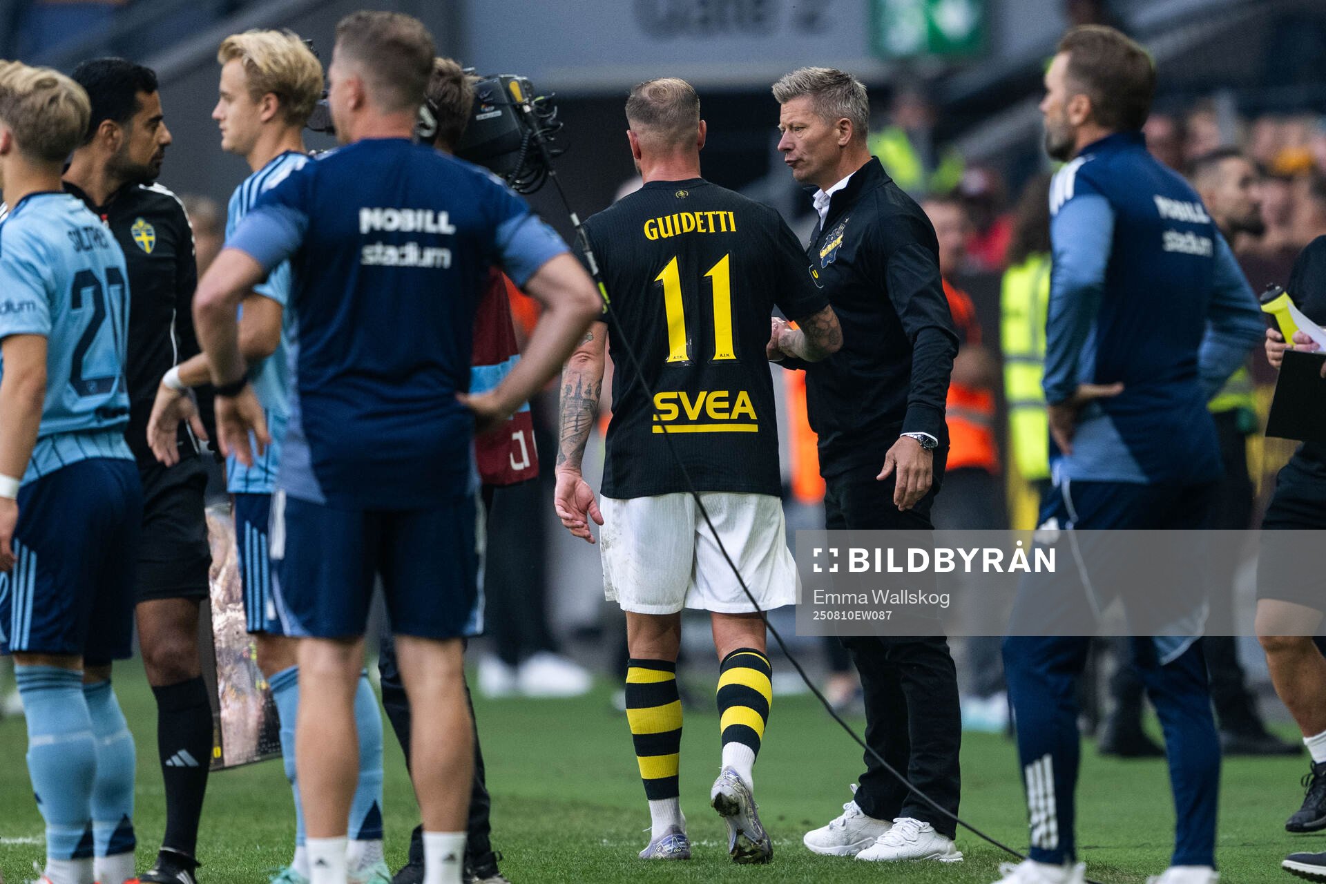 AIKs John Guidetti och tränare Mikkjal Thomassen