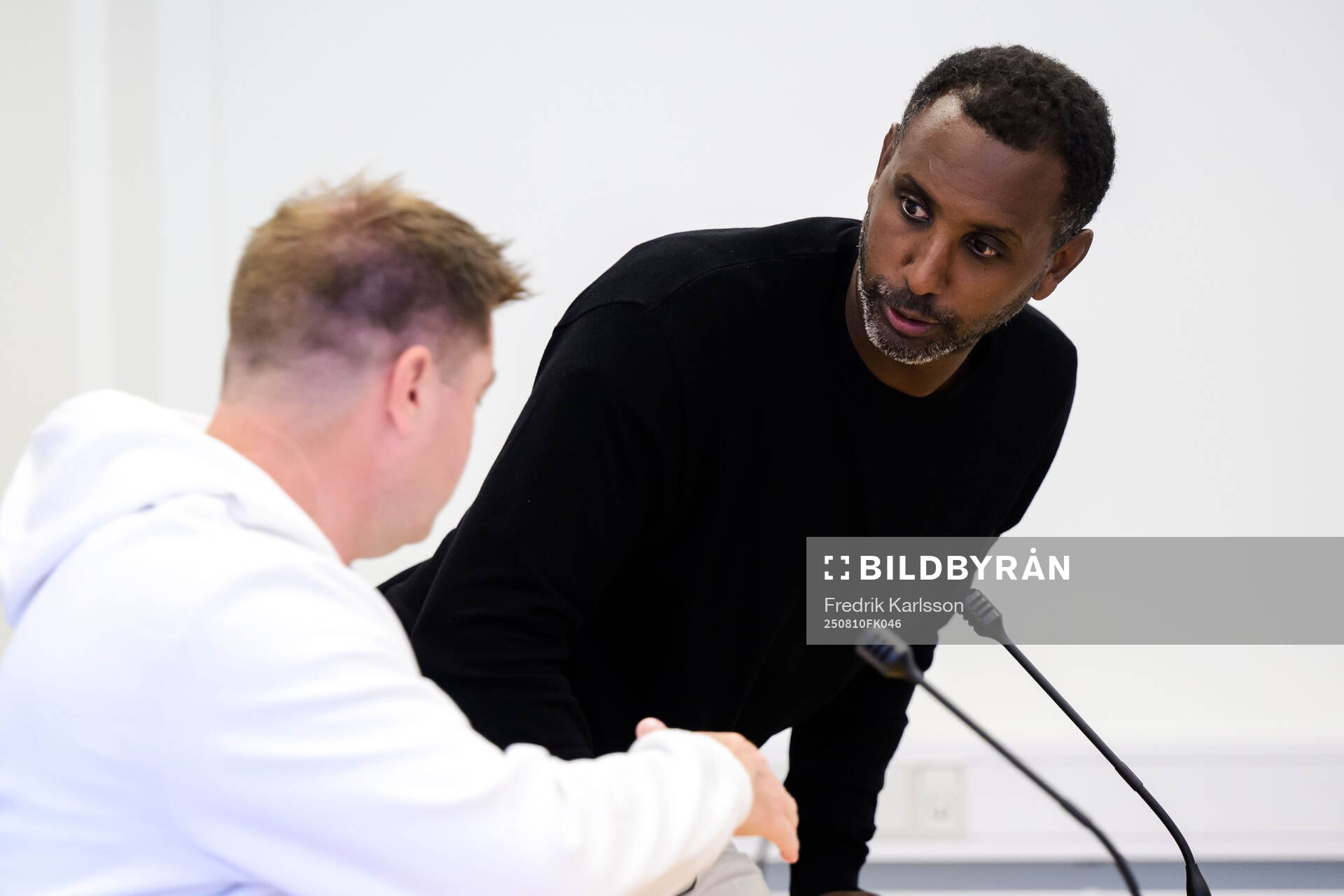 Häckens tränare Jens Gustafsson och Degerfors tränare