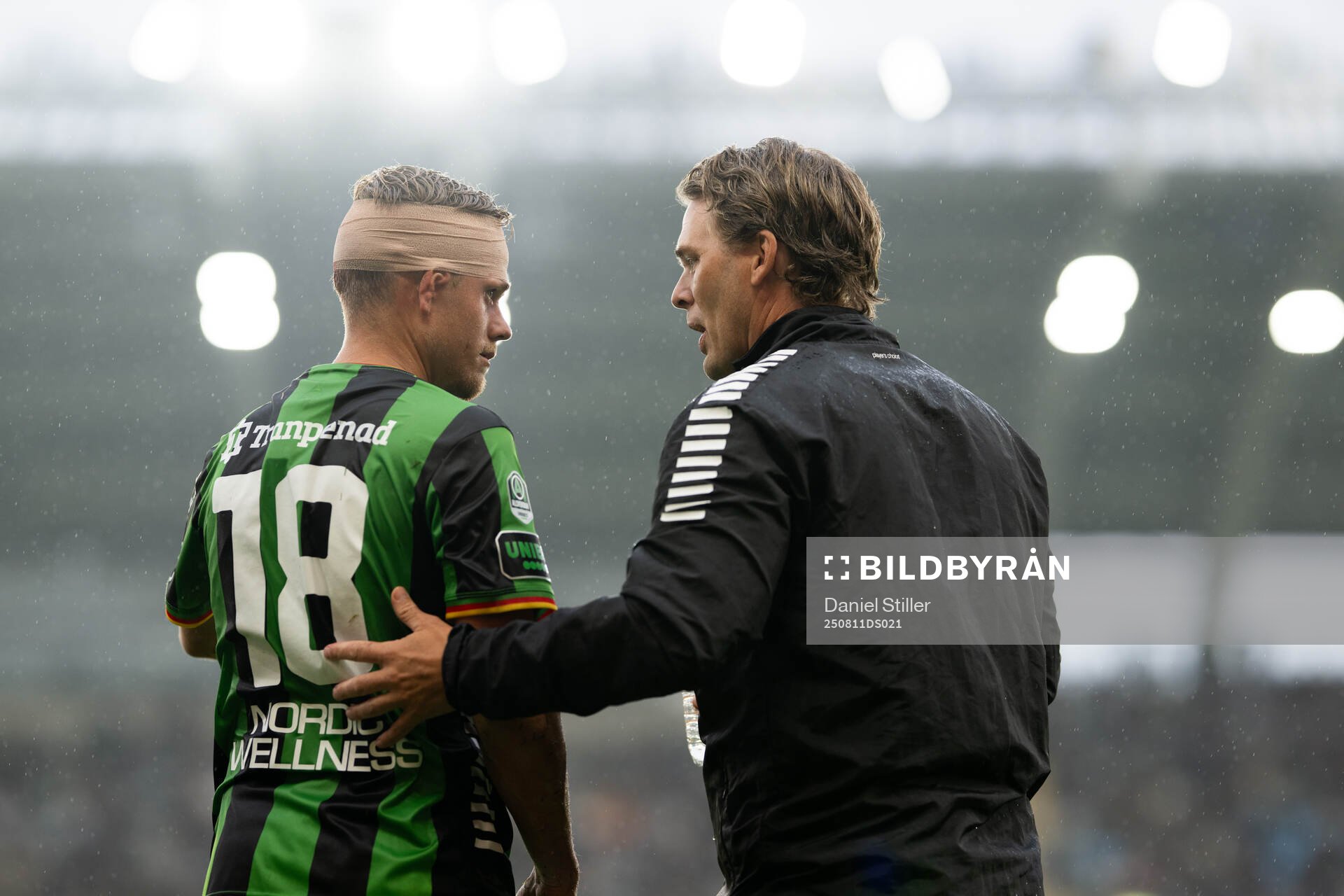 GAIS Kevin Holmén och tränare Fredrik Holmberg