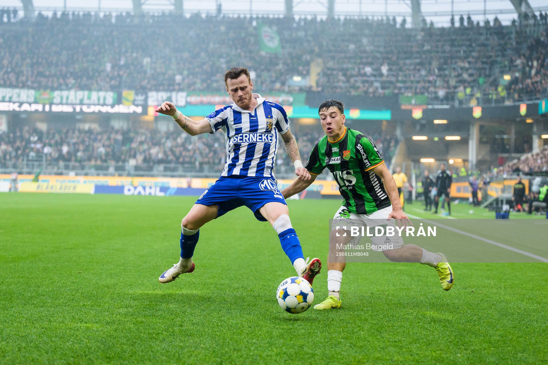 IFK Göteborgs Tobias Heintz och GAIS Matteo de Brienne