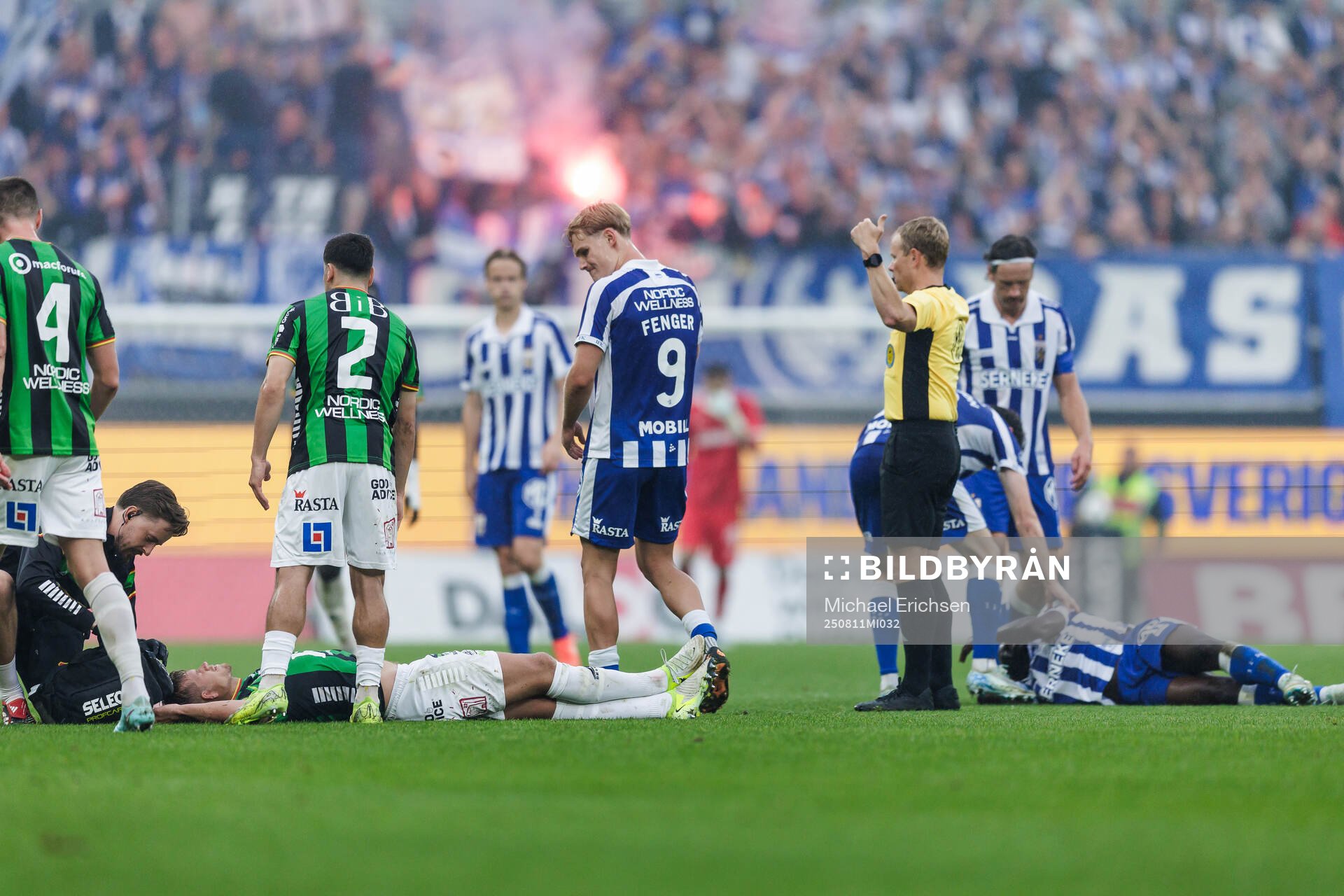GAISs Kevin Holmén och IFK Göteborgs Saidou Alioum