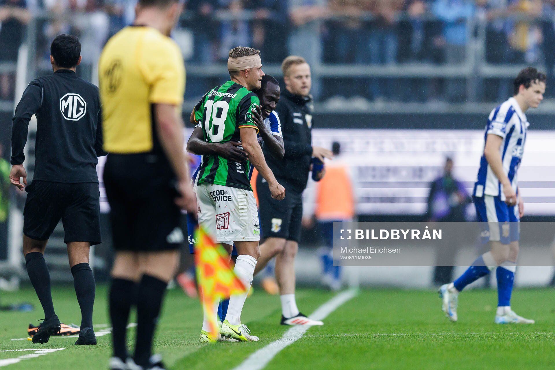 GAISs Kevin Holmén och IFK Göteborgs Saidou Alioum
