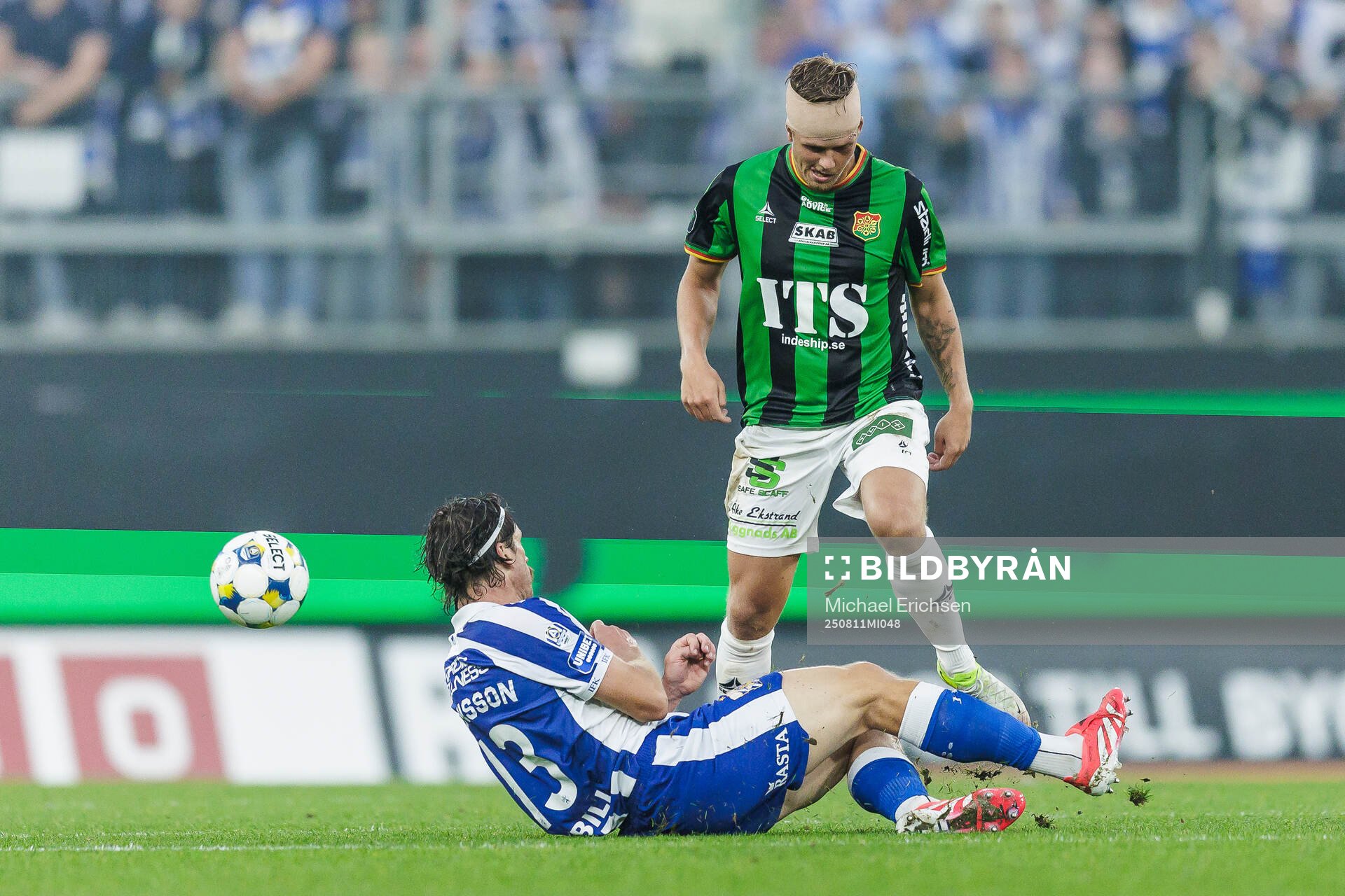 IFK Göteborgs Gustav Svensson och GAISs Kevin Holmén