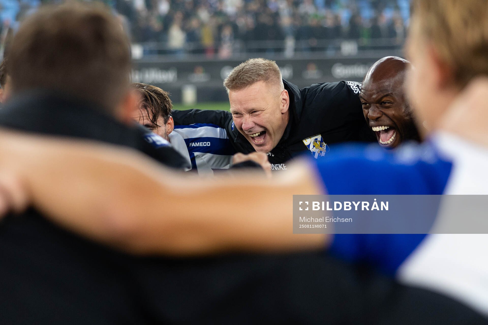 IFK Göteborgs tränare Stefan Billborn jublar