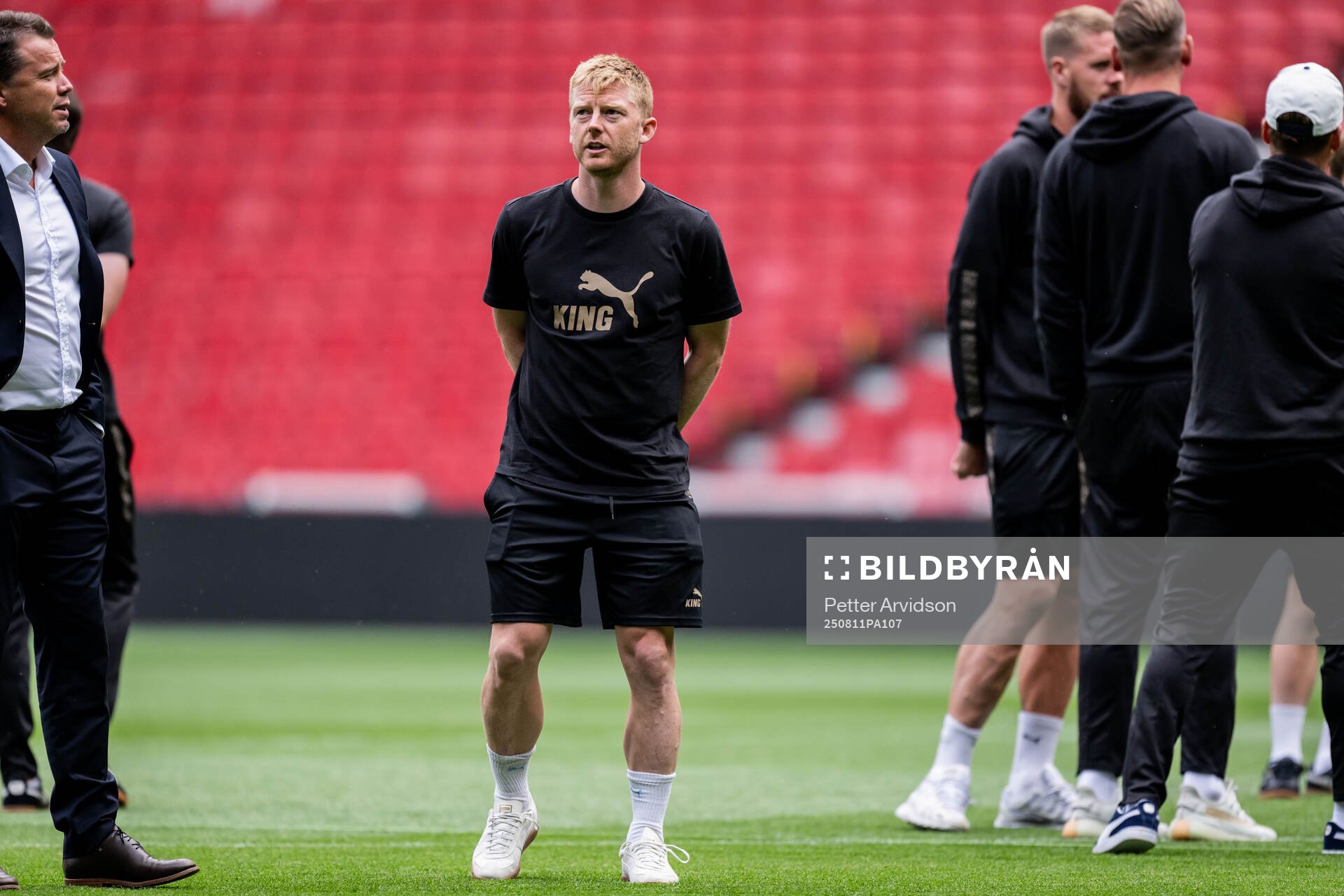 Anders Christiansen of Malmö FF at a stadium walk-around