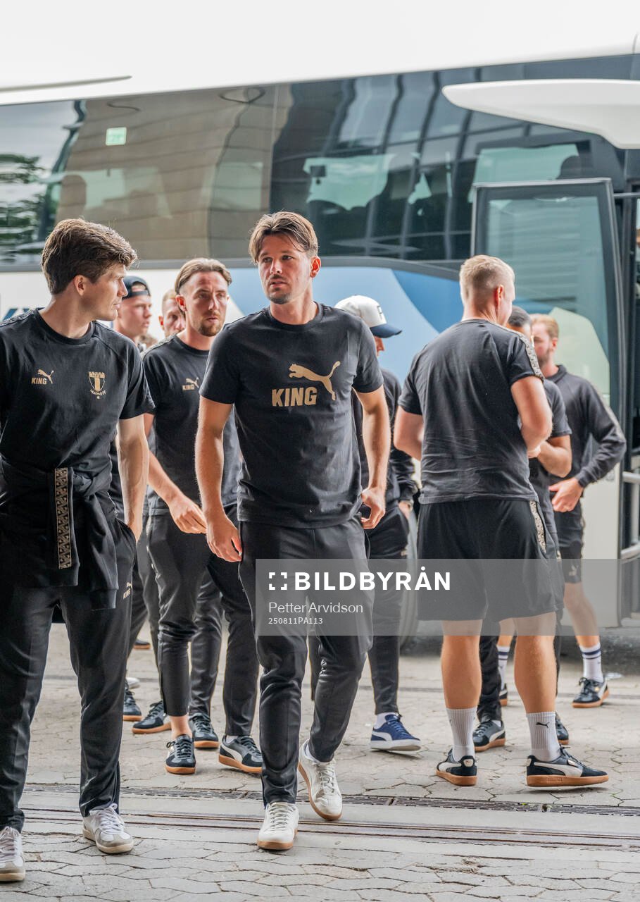 Stefano Vecchia of Malmö FF at a stadium walk-around