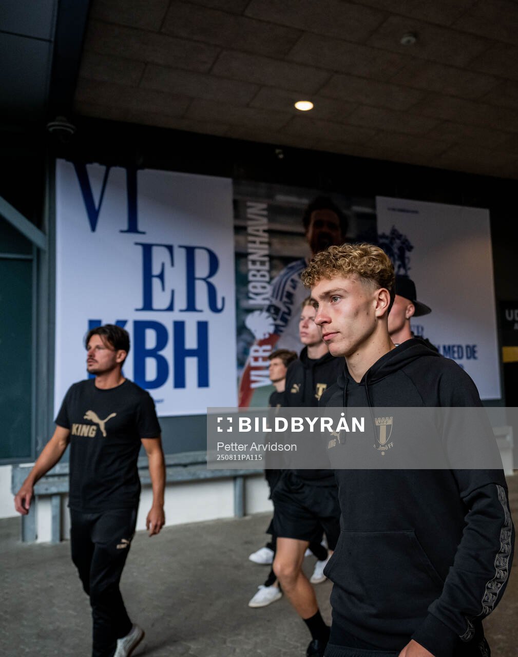 Hugo Bolin of Malmö FF at a stadium walk-around