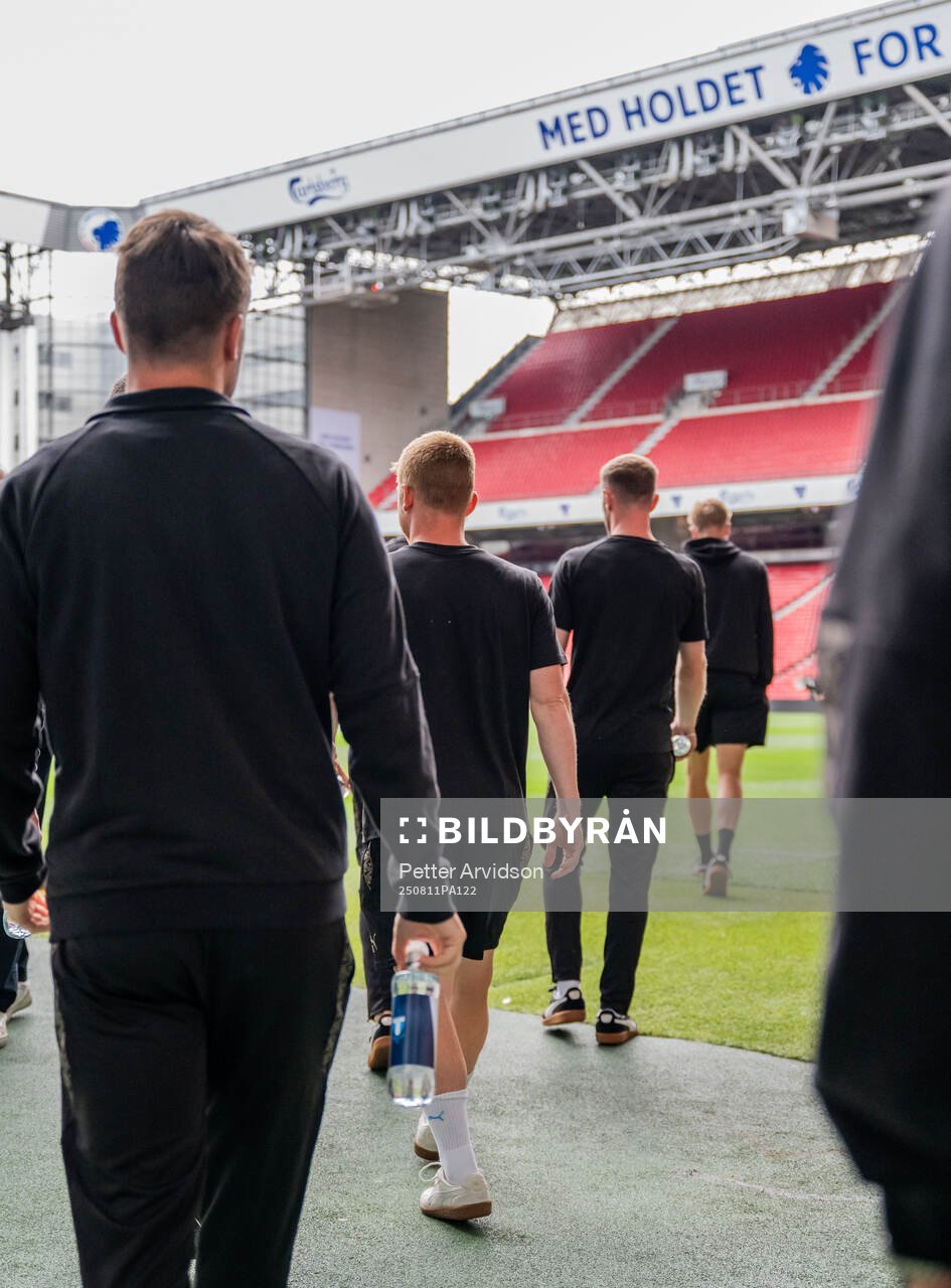 Anders Christiansen of Malmö FF at a stadium walk-around