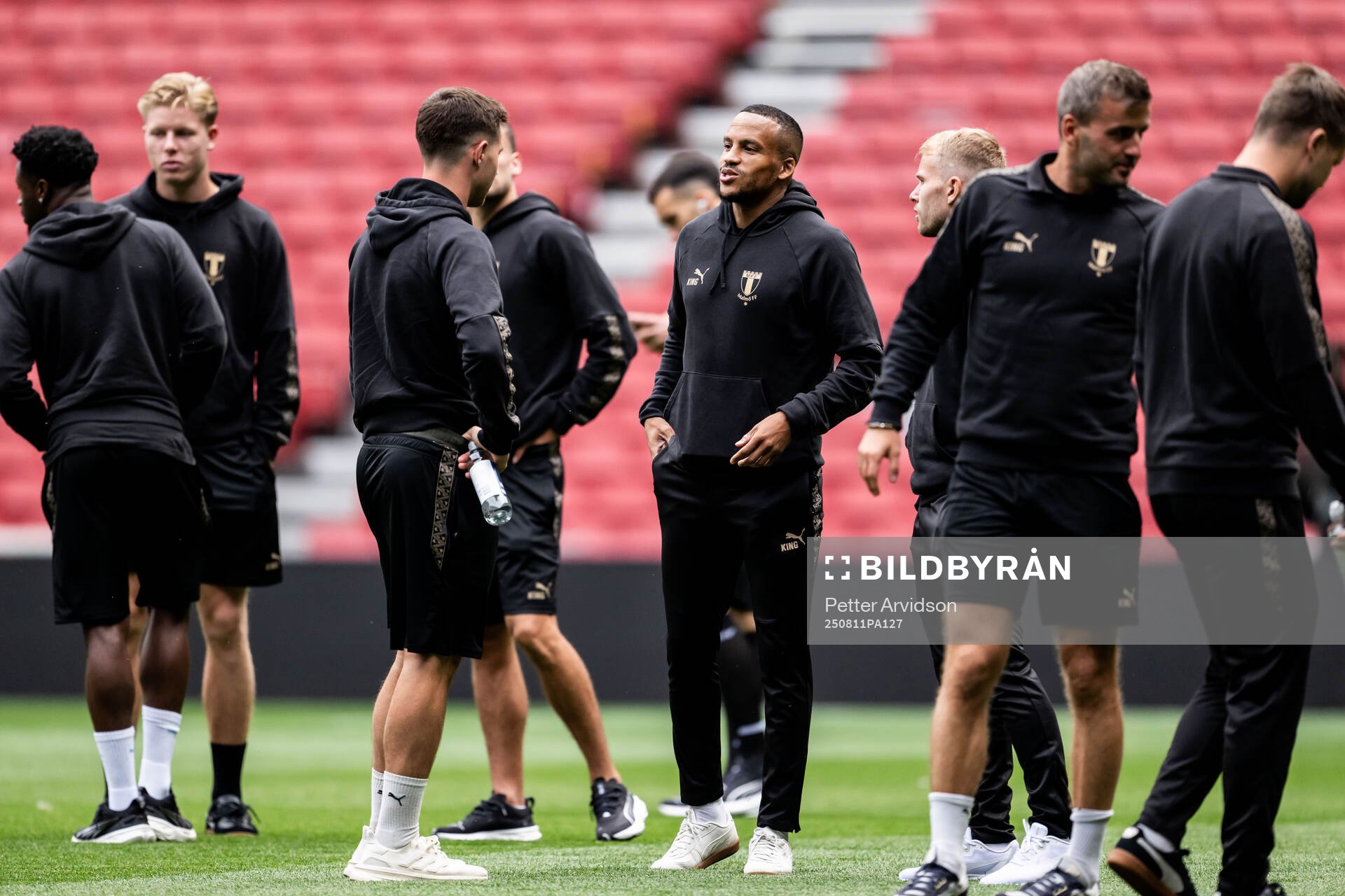 Martin Olsson of Malmö FF at a stadium walk-around