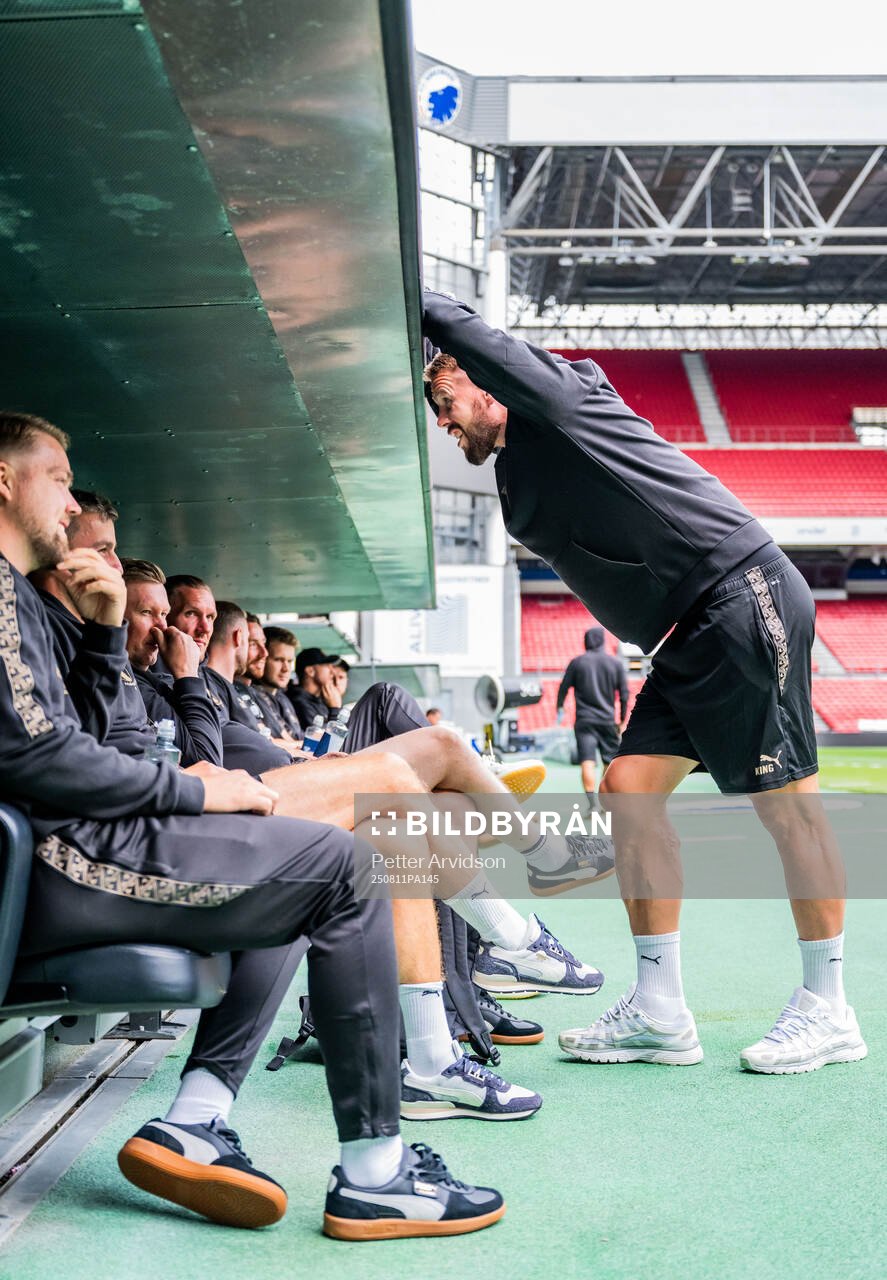 Pontus Jansson of Malmö FF at a stadium walk-around