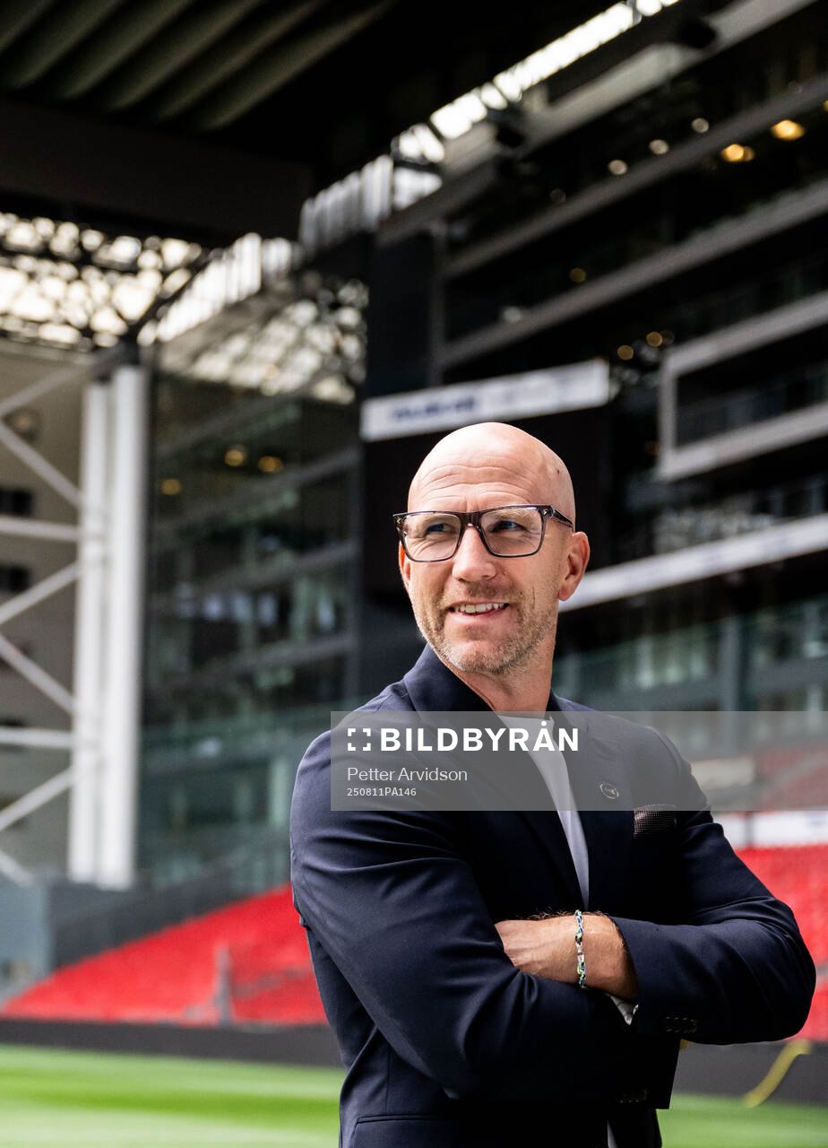 Head coach Henrik Rydström of Malmö FF at a stadium