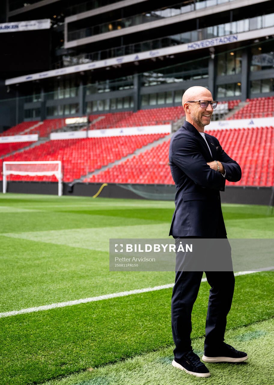 Head coach Henrik Rydström of Malmö FF at a stadium