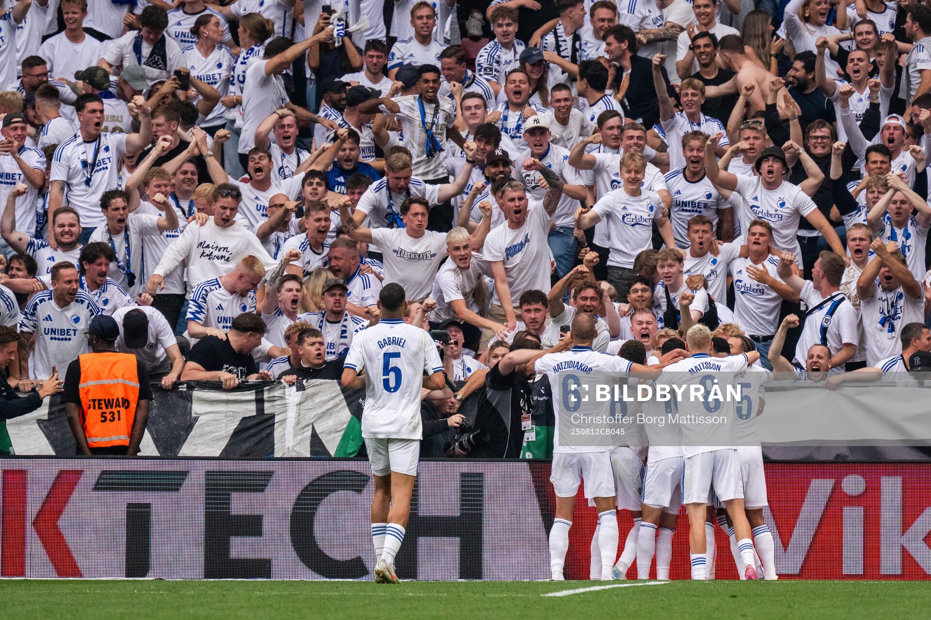 Rodrigo Huescas of FC Copenhagen celebrates with team mates